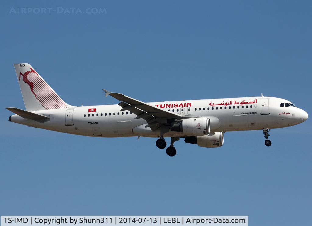 TS-IMD, 1991 Airbus A320-211 C/N 0205, Landing rwy 25R