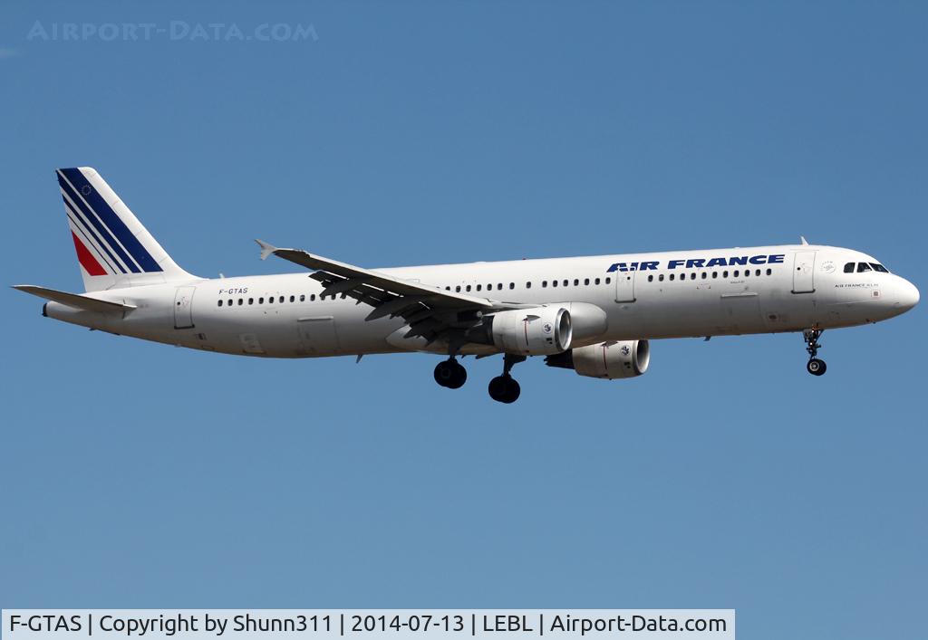 F-GTAS, 2008 Airbus A321-212 C/N 3419, Landing rwy 25R in n/c