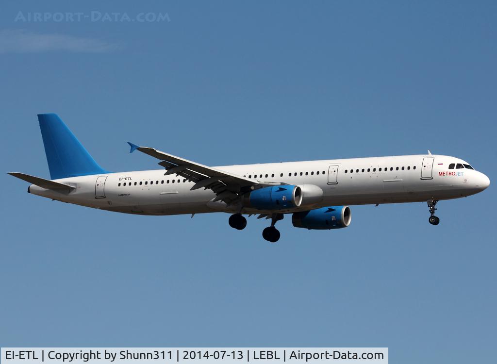 EI-ETL, 1999 Airbus A321-231 C/N 954, Landing rwy 25R
