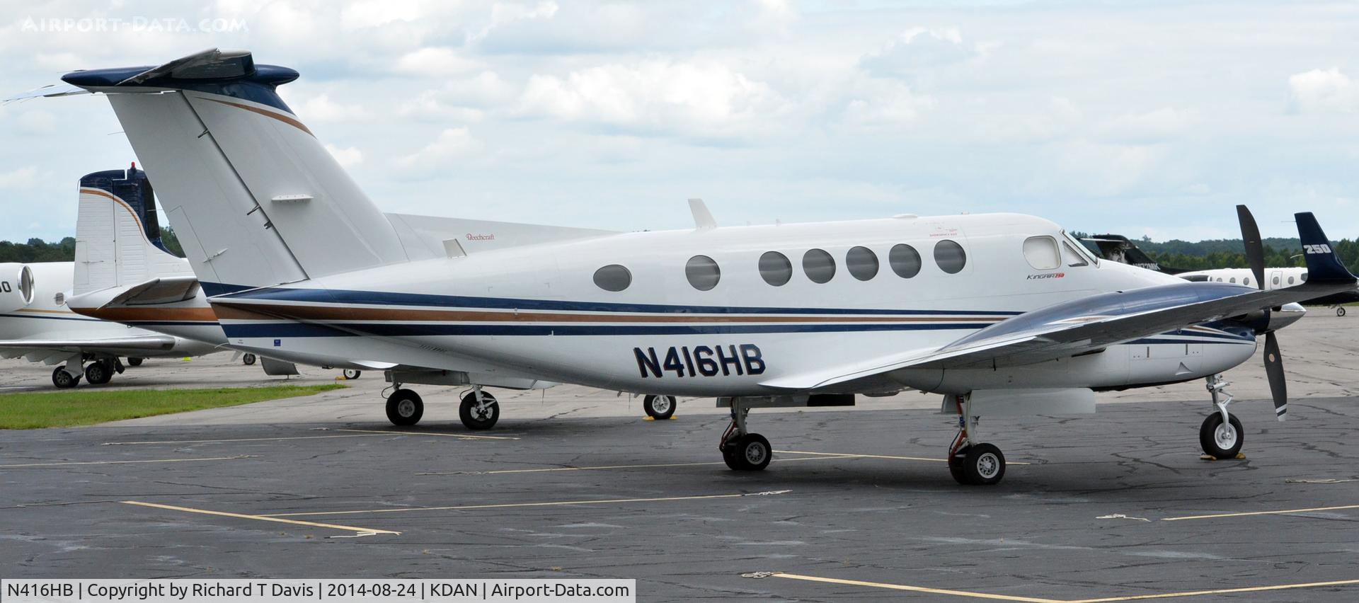 N416HB, 2013 Hawker Beechcraft B200GT King Air C/N BY-182, N416HB King Air 250 in Danville Va.