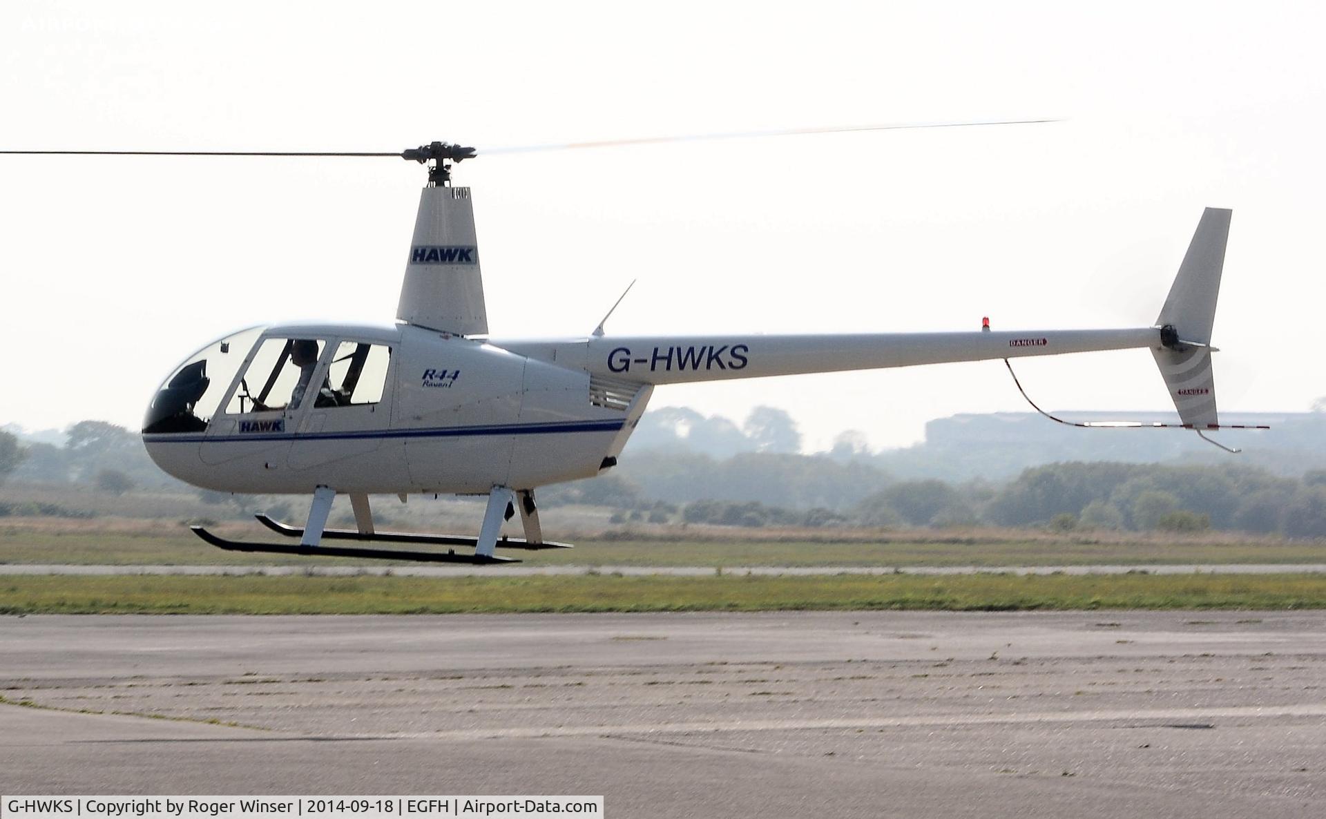 G-HWKS, 2007 Robinson R44 Raven C/N 1747, Visiting Raven 1 helicoter operated by Hawk Site Facilities.