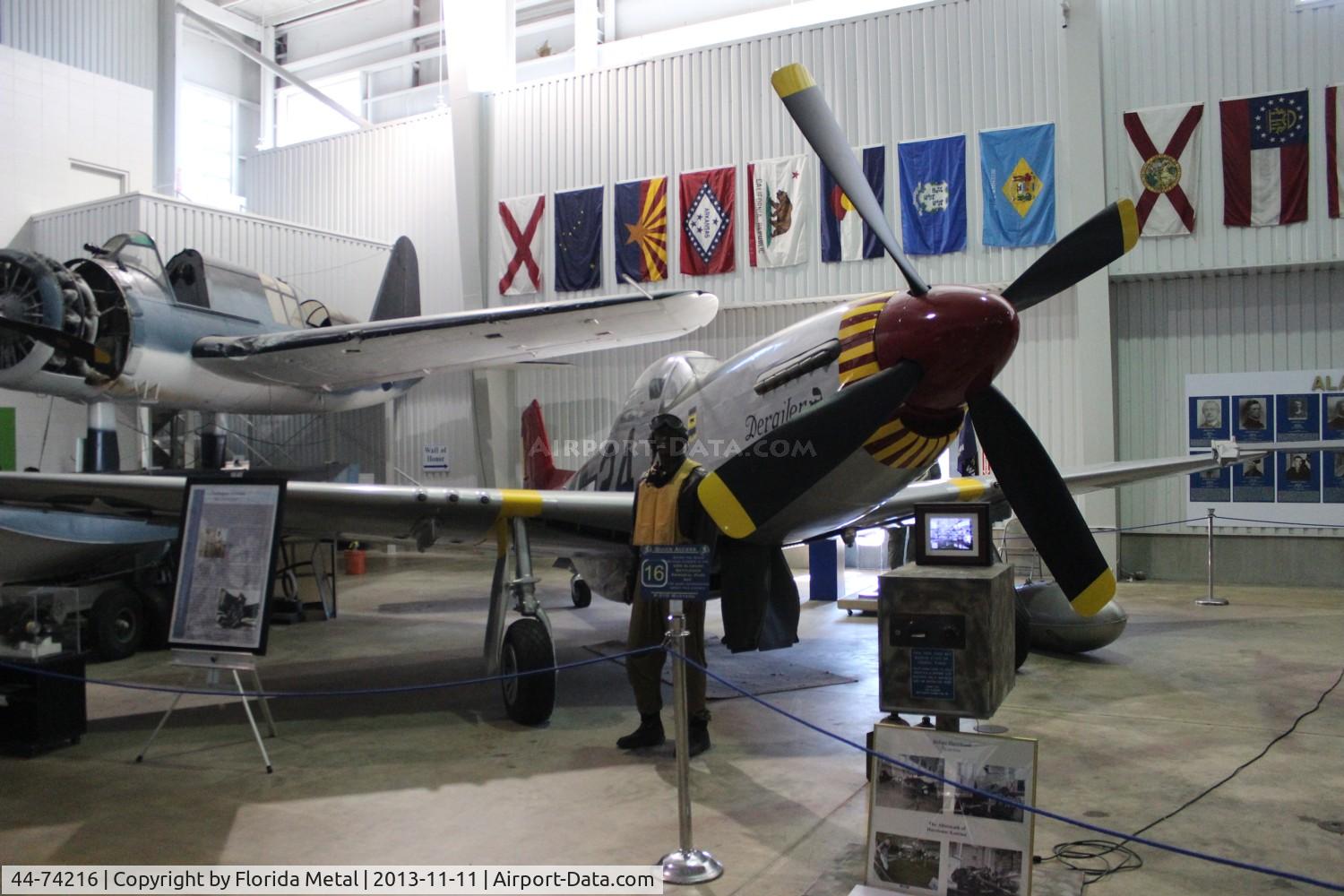 44-74216, 1944 North American P-51D-25-NA Mustang C/N 122-40756, P-51D at Battle Ship Alabama