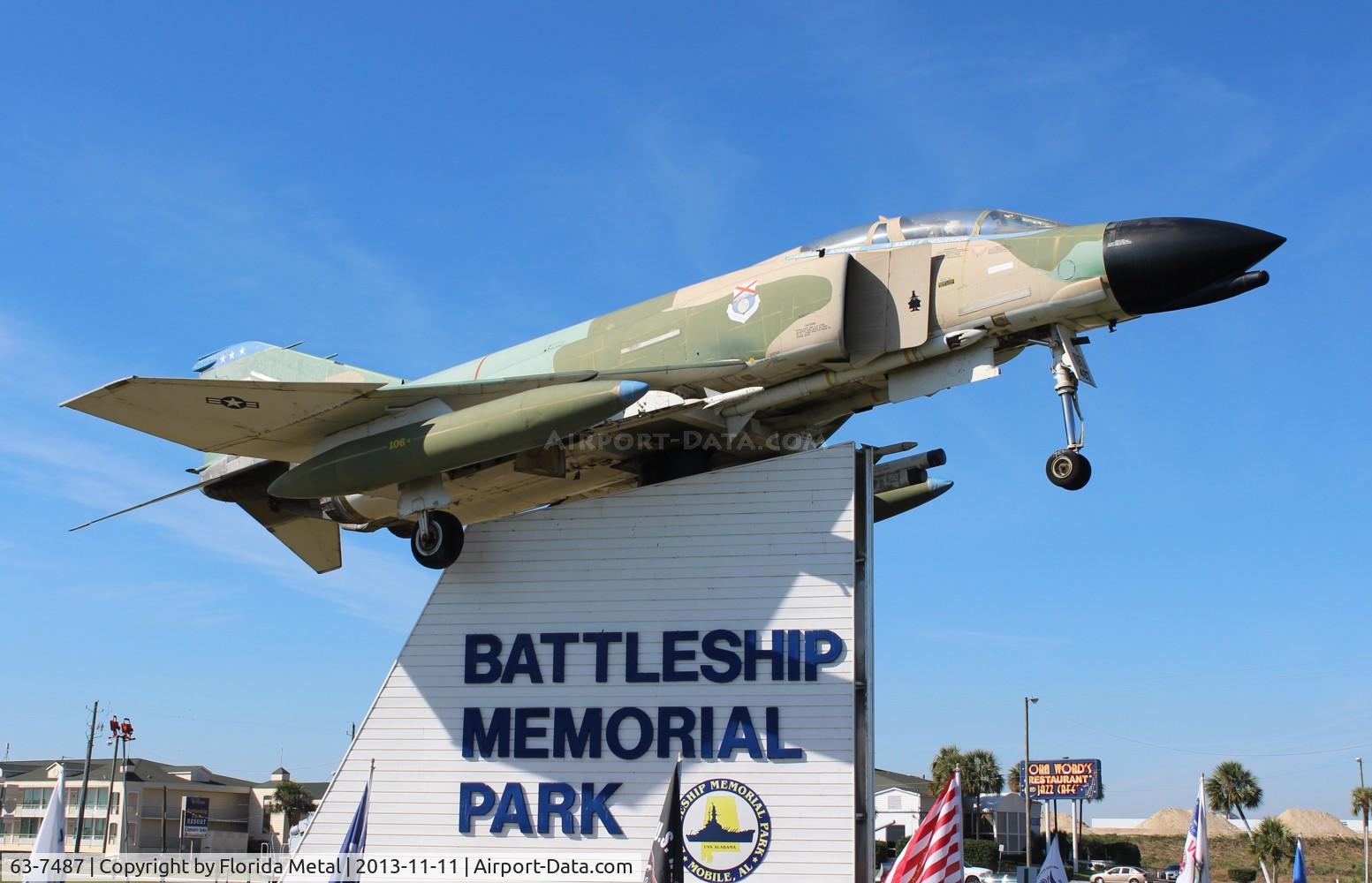 63-7487, 1963 McDonnell F-4C-18-MC Phantom II C/N 485, F-4C Phantom II at Battle Ship Alabama