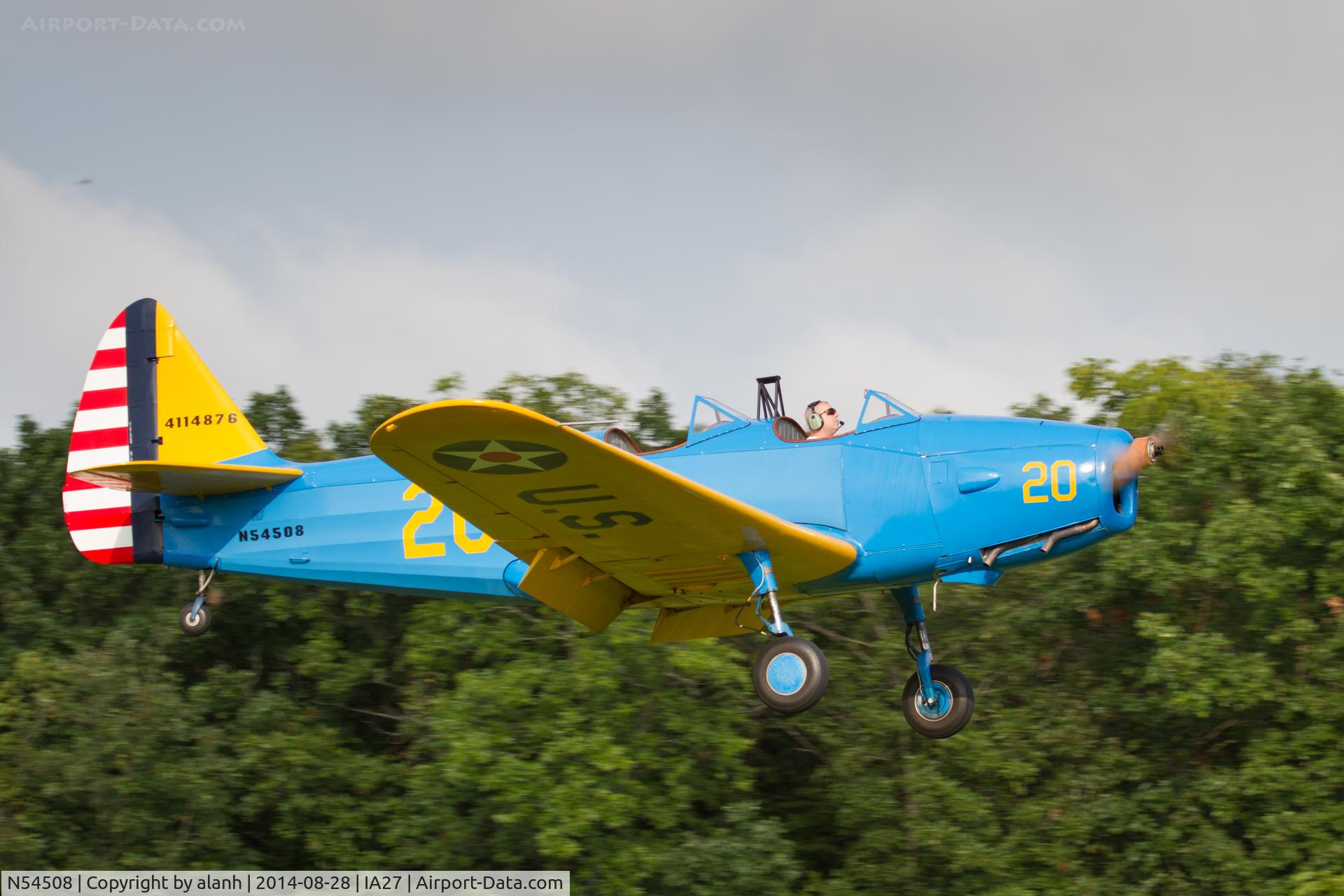 N54508, 1941 Fairchild M-62A C/N T41-831, On finals at Antique Airfield, Blakesburg