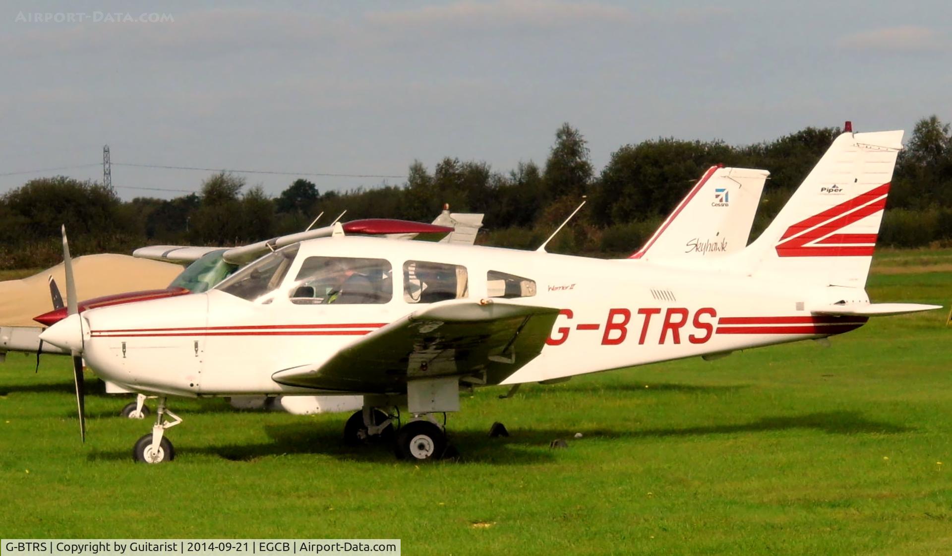 G-BTRS, 1981 Piper PA-28-161 Cherokee Warrior II C/N 28-8116004, At the City Airport Manchester