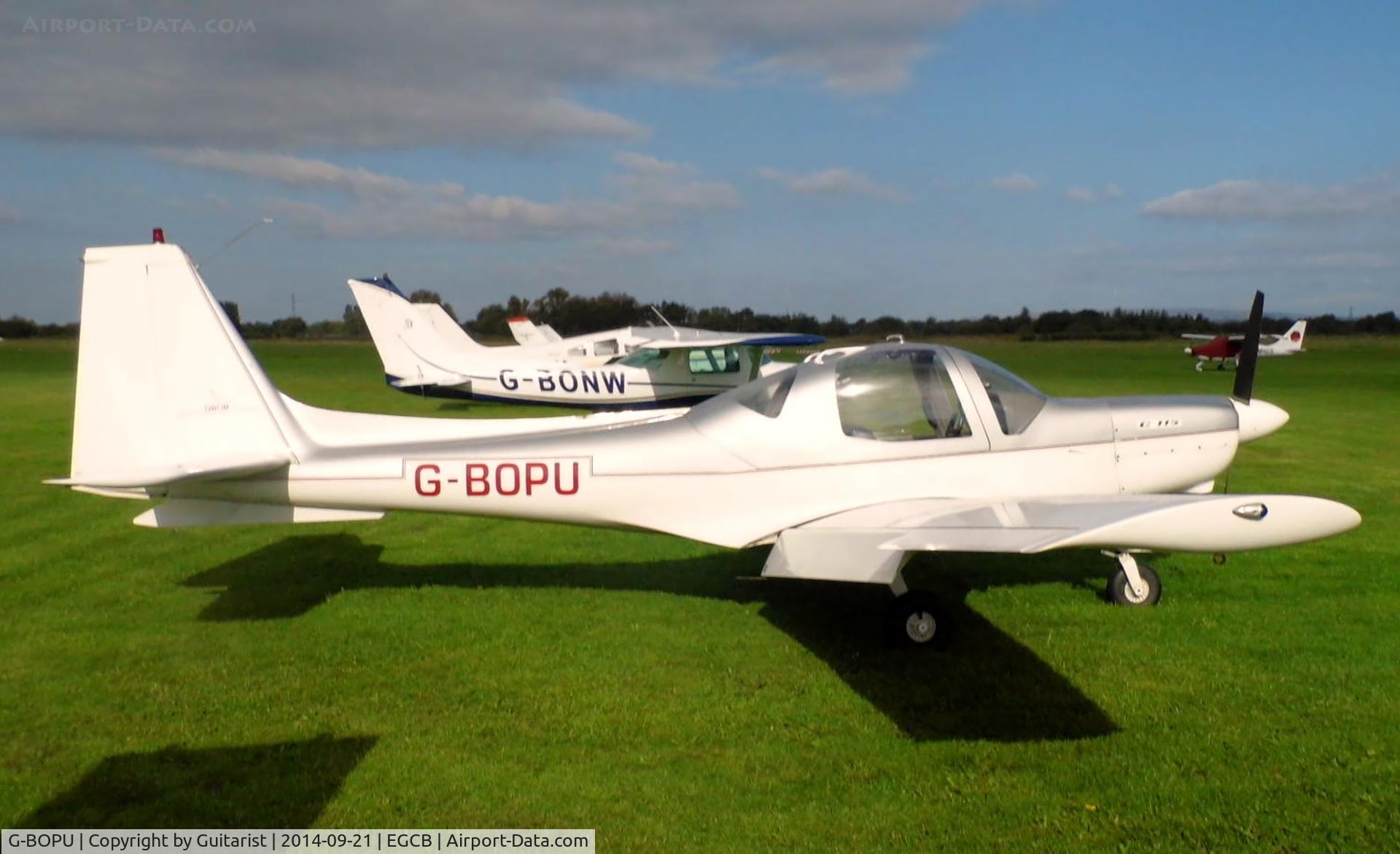 G-BOPU, 1988 Grob G-115 C/N 8059, City Airport Manchester again.