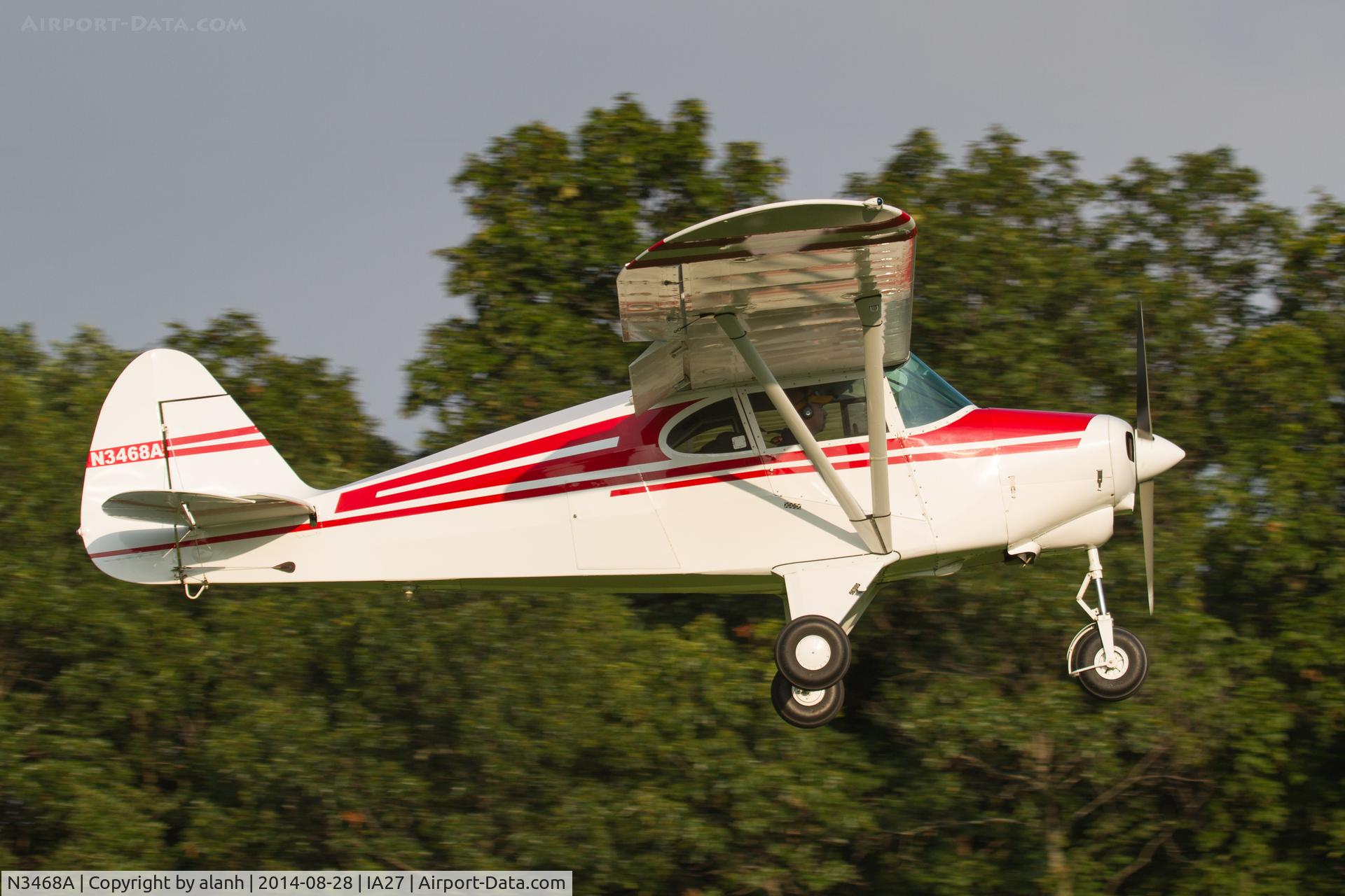 N3468A, 1953 Piper PA-22-135 Tri-Pacer C/N 22-1755, At Antique Airfield, Blakesburg