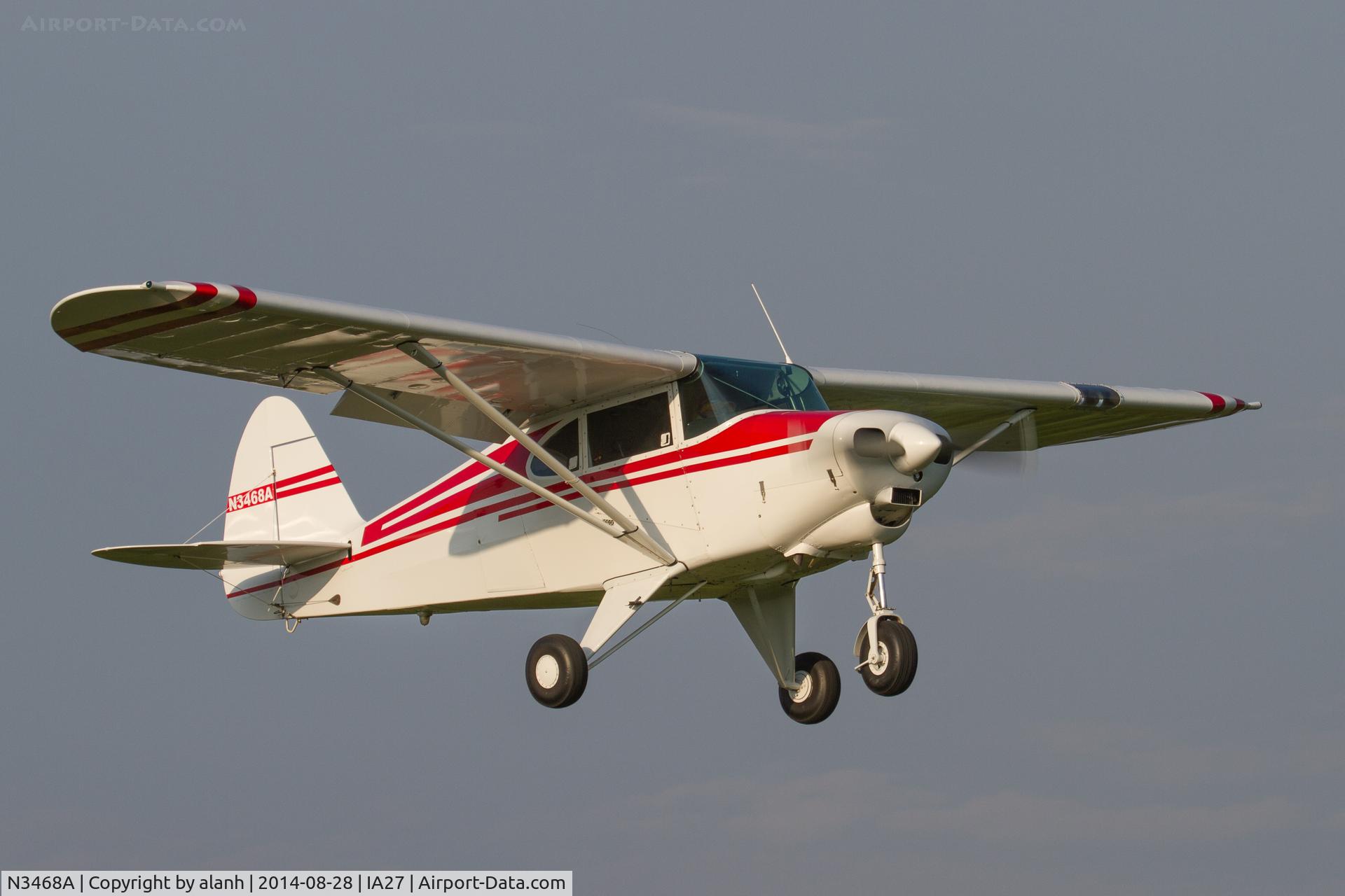 N3468A, 1953 Piper PA-22-135 Tri-Pacer C/N 22-1755, At Antique Airfield, Blakesburg