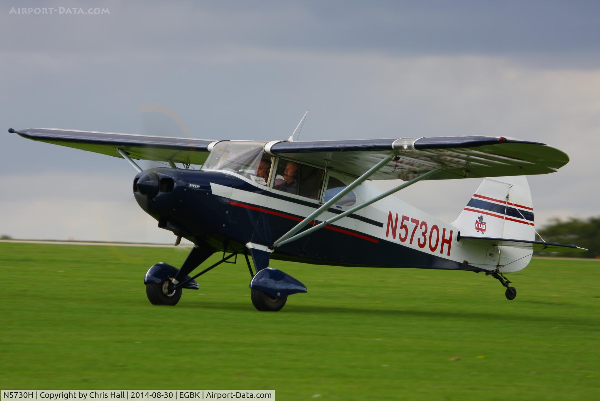 N5730H, 1949 Piper PA-16 Clipper C/N 16-342, at the LAA Rally 2014, Sywell