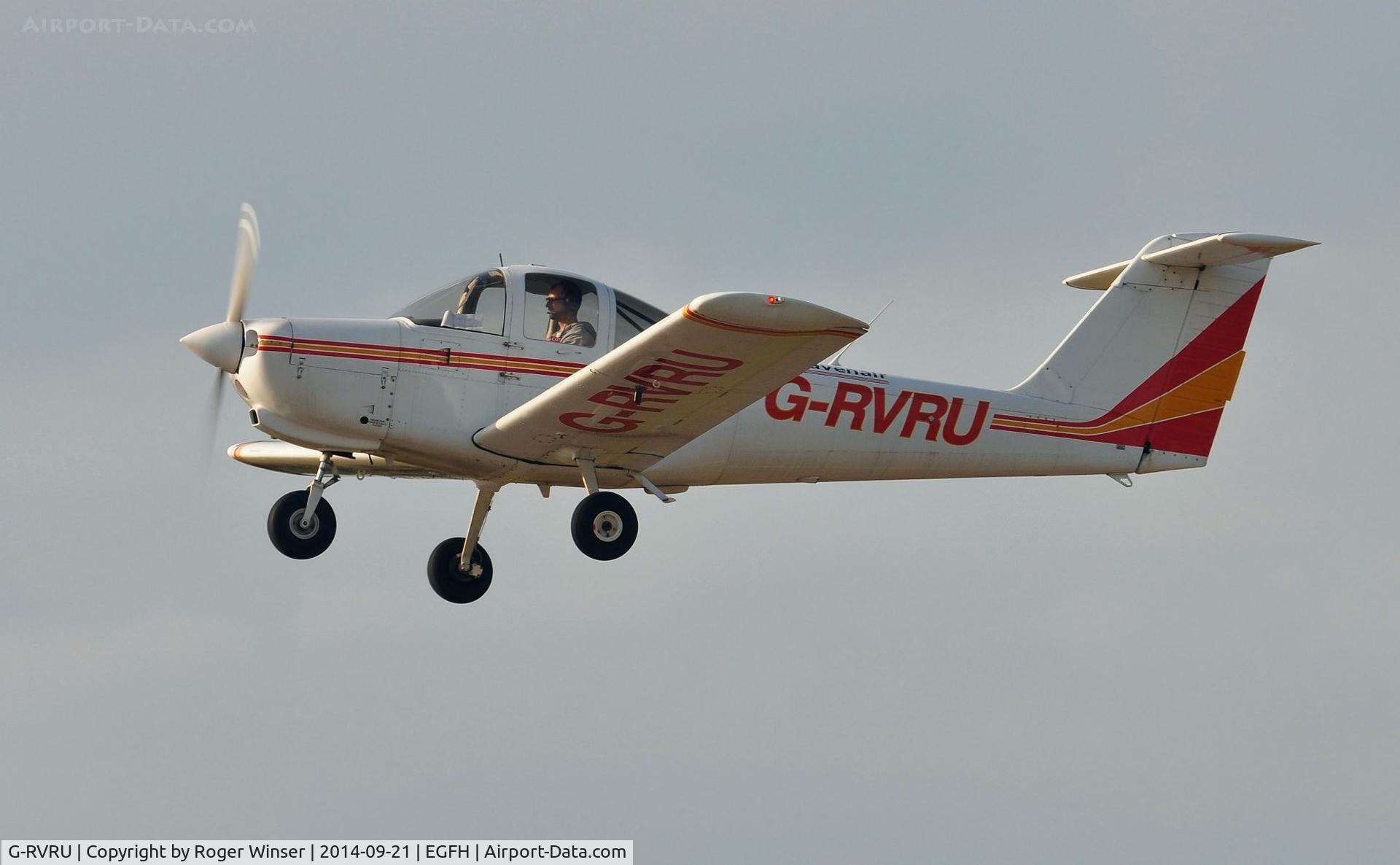 G-RVRU, 1980 Piper PA-38-112 Tomahawk Tomahawk C/N 38-80A0081, Visiting Tomahawk operated by Ravenair Aircraft departing Runway 22.