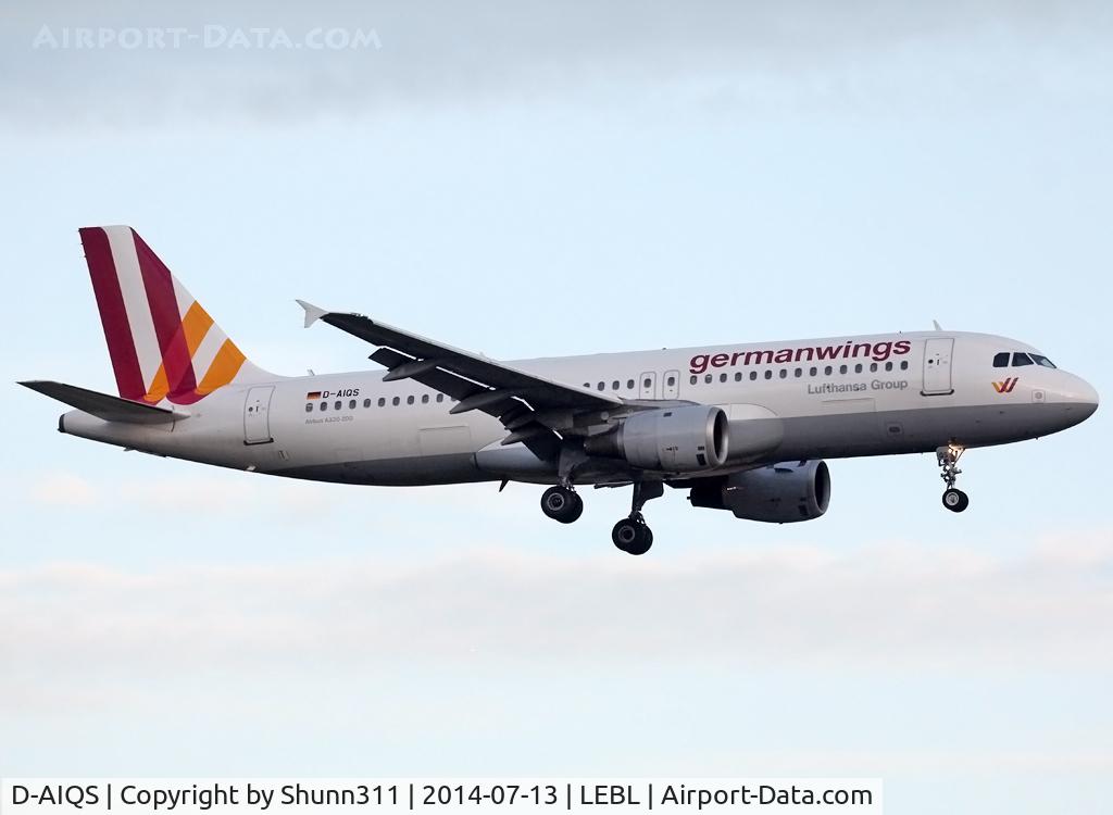 D-AIQS, 1993 Airbus A320-211 C/N 401, Landing rwy 25R