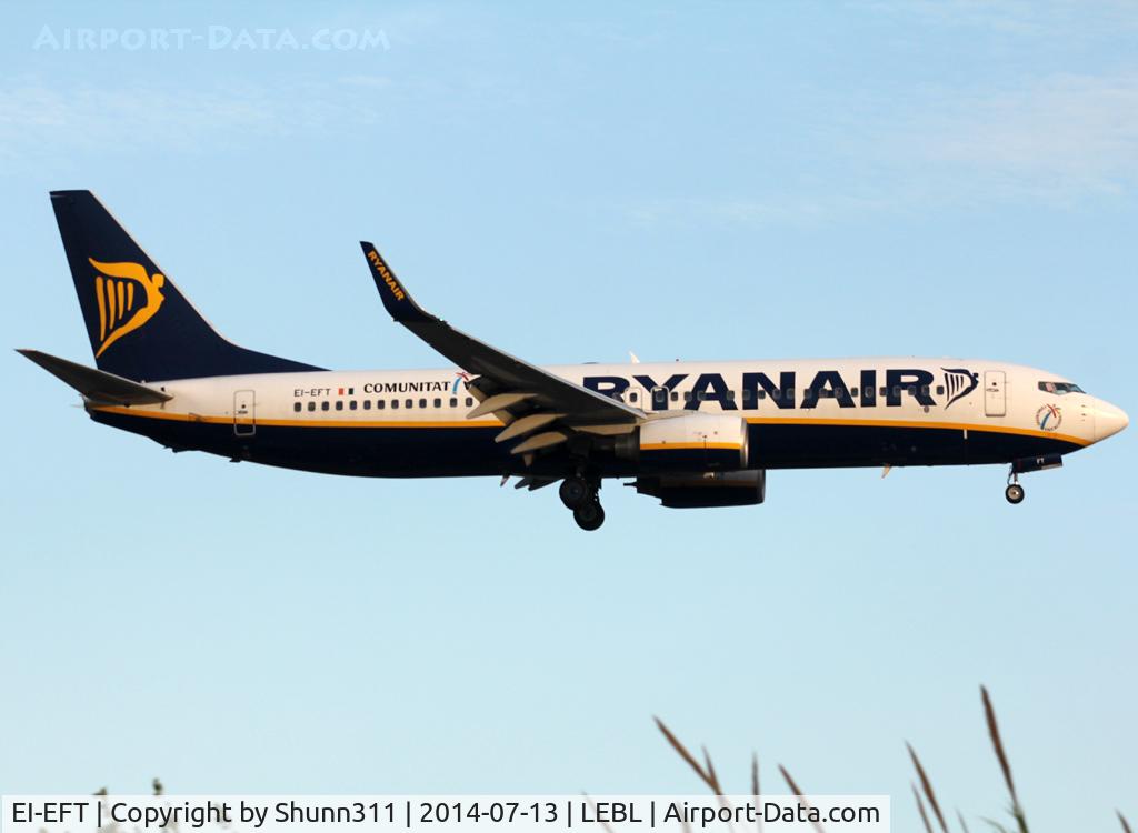 EI-EFT, 2009 Boeing 737-8AS C/N 37543, Landing rwy 25R