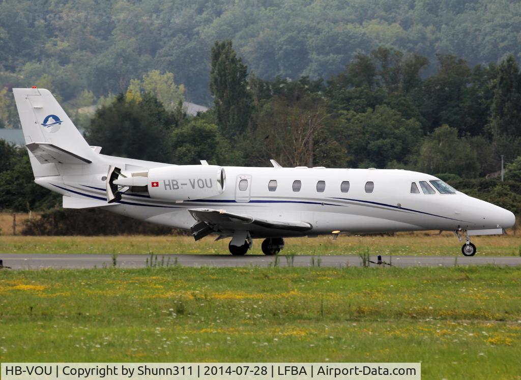 HB-VOU, 2000 Cessna 560XL Citation Excel C/N 560-5070, Landing rwy 29