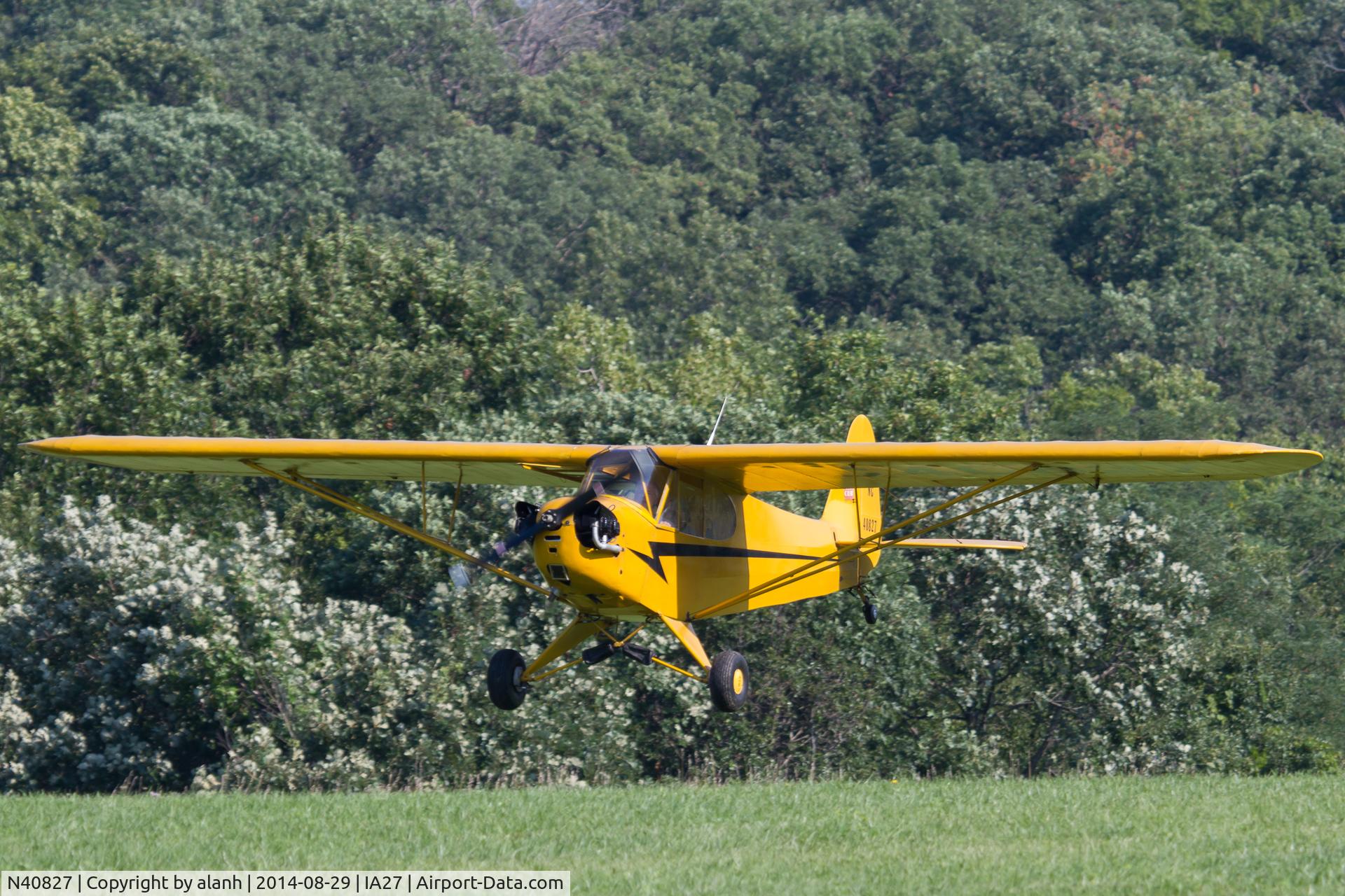 N40827, 1941 Piper J3L C/N 7531, At Antique Airfield, Blakesburg