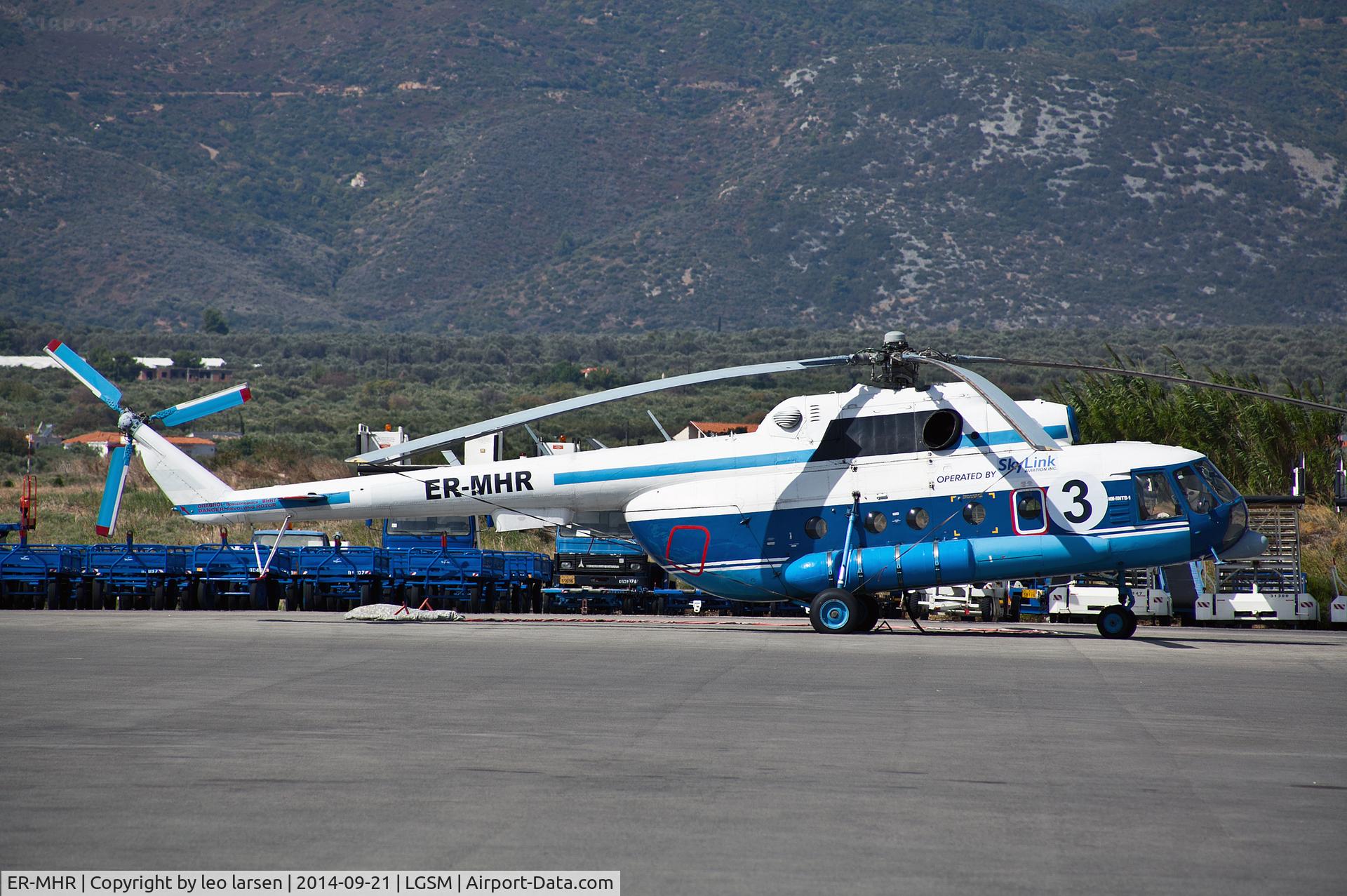 ER-MHR, Mil 8MTV-1 C/N 95952, SMI Samos 21.9.14 Fire Guard.
