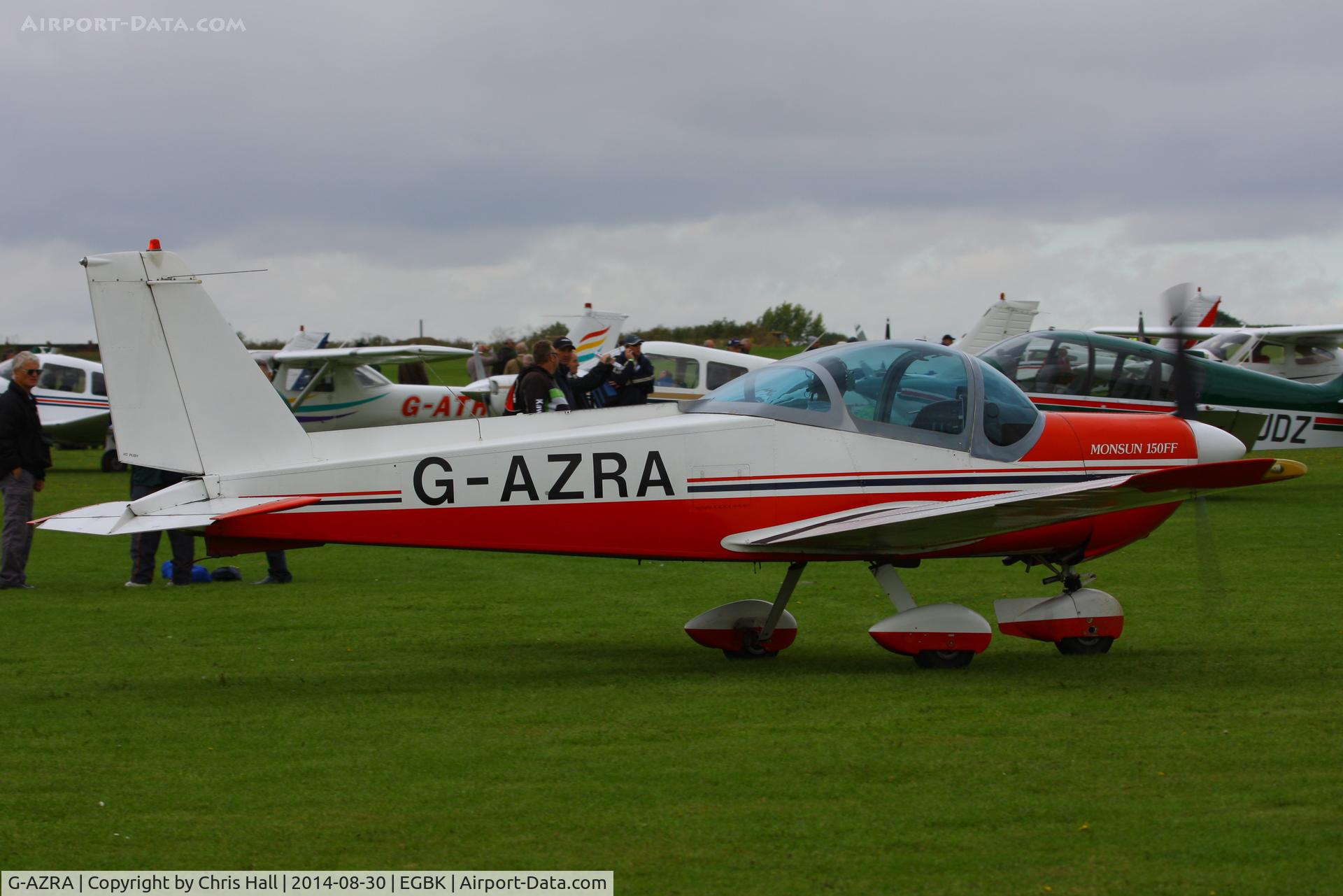 G-AZRA, 1972 Bolkow Bo-209 Monsun C/N 192, at the LAA Rally 2014, Sywell