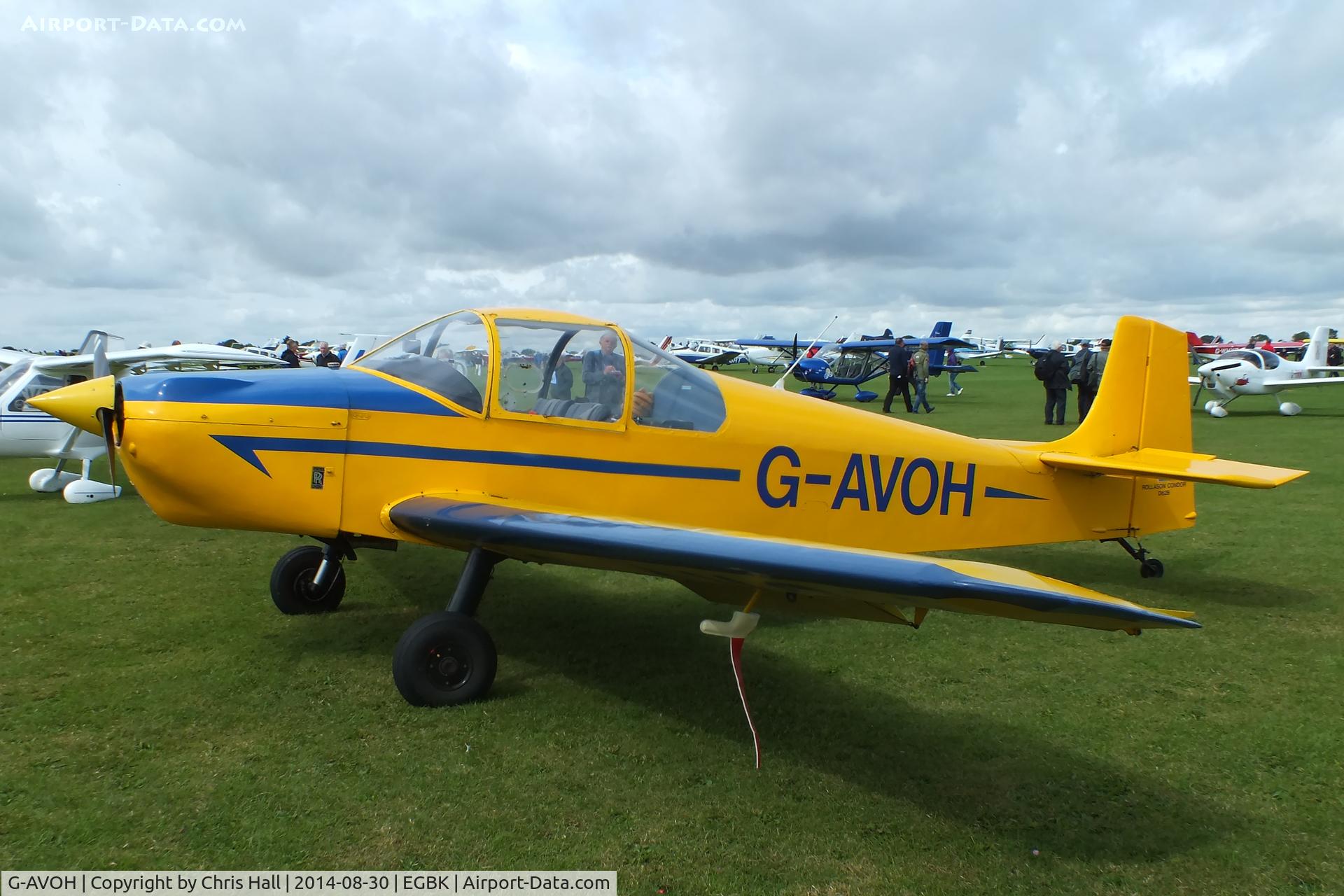 G-AVOH, 1967 Rollason Druine D-62B Condor C/N RAE/622, at the LAA Rally 2014, Sywell