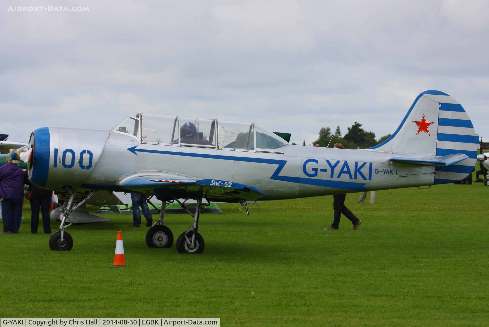 G-YAKI, 1986 Bacau Yak-52 C/N 866904, at the LAA Rally 2014, Sywell
