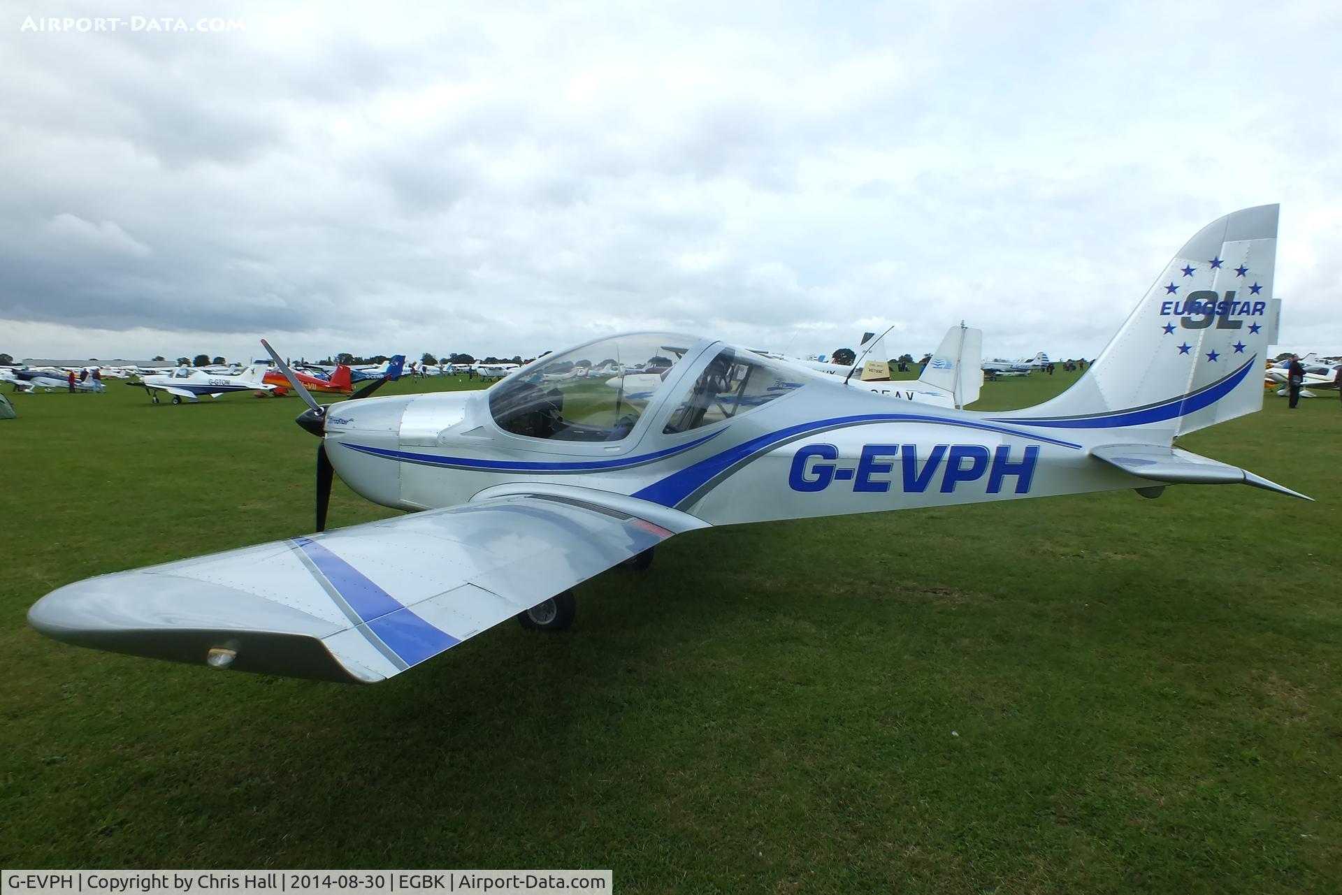 G-EVPH, 2009 Aerotechnik EV-97 Eurostar SL C/N LAA 315B-14951, at the LAA Rally 2014, Sywell