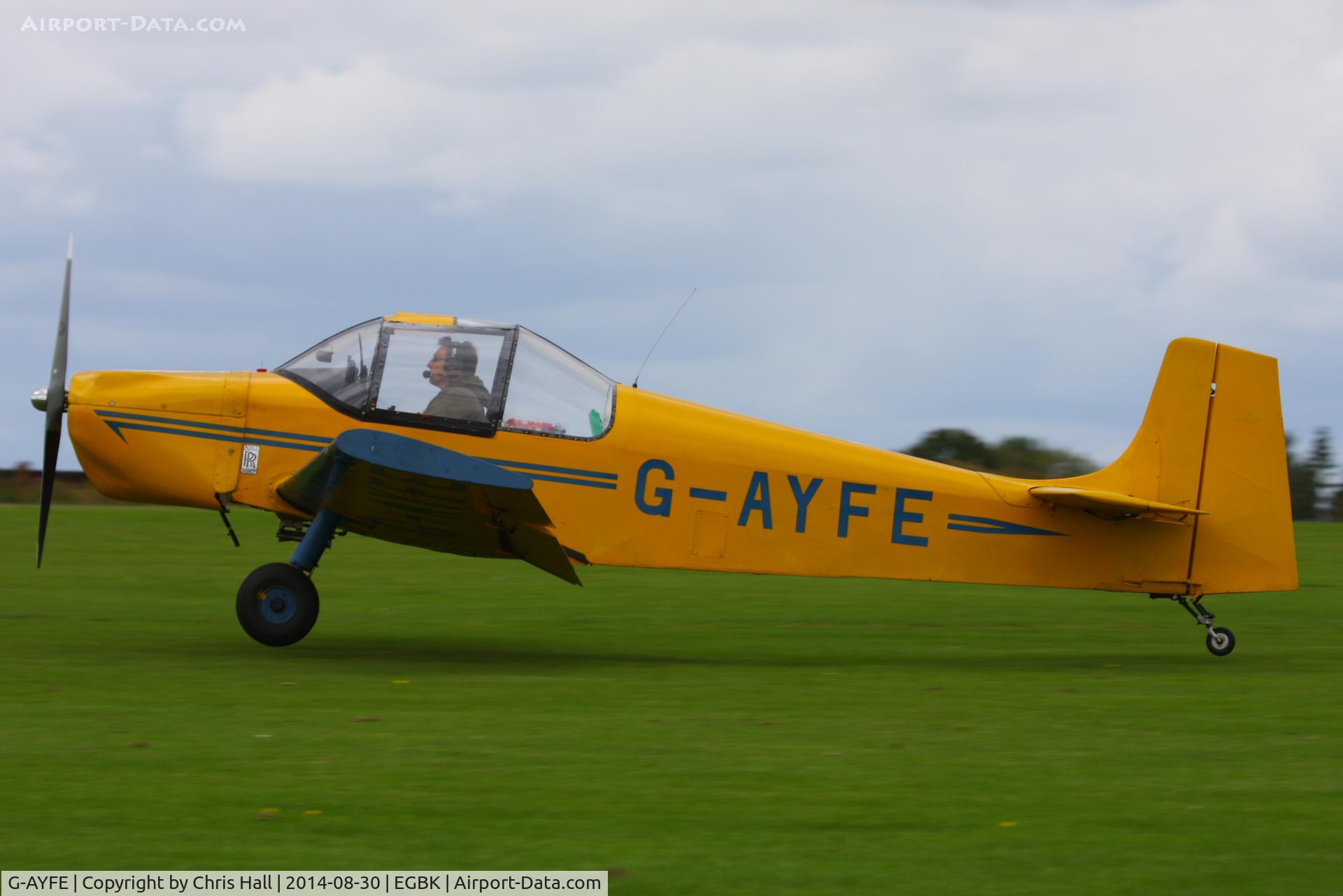 G-AYFE, 1971 Rollason Druine D-62C Condor C/N RAE/646, at the LAA Rally 2014, Sywell