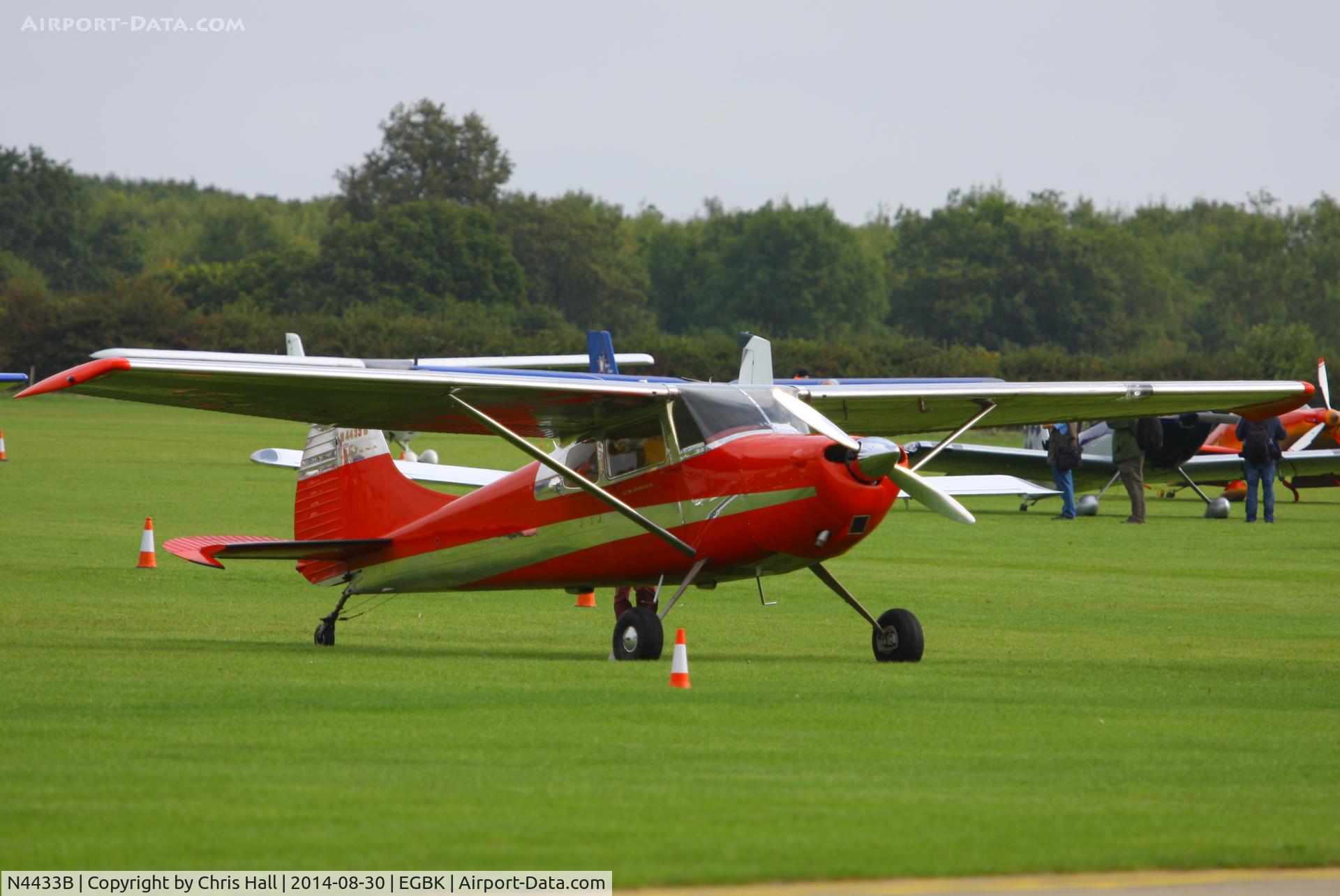 N4433B, 1955 Cessna 170B C/N 26777, at the LAA Rally 2014, Sywell