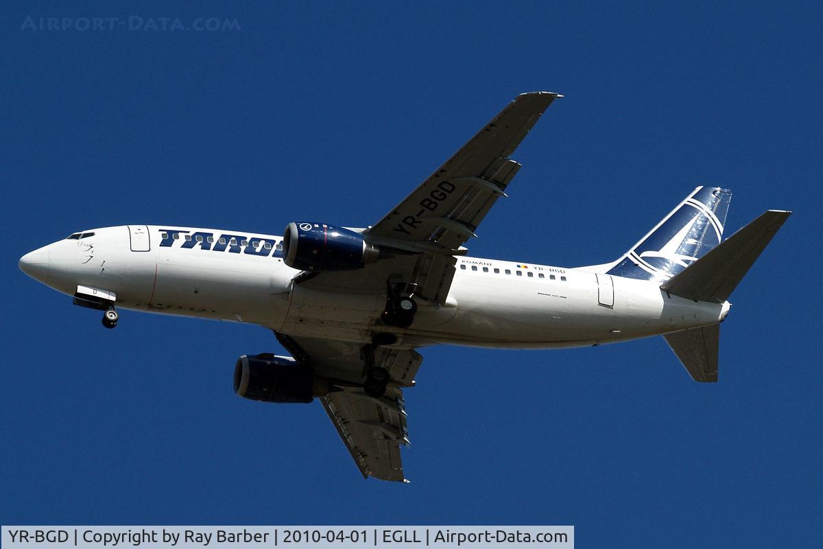YR-BGD, 1994 Boeing 737-38J C/N 27182/2663, Boeing 737-38J [27182] (TAROM) Home~G 01/04/2010. On approach 27R.