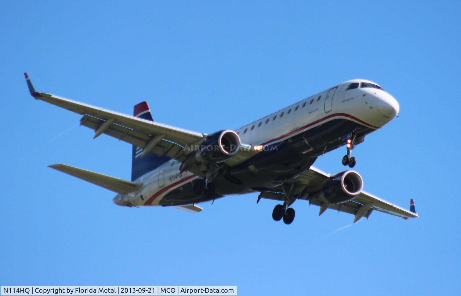 N114HQ, 2007 Embraer 175LR (ERJ-170-200LR) C/N 17000179, US Airways E175