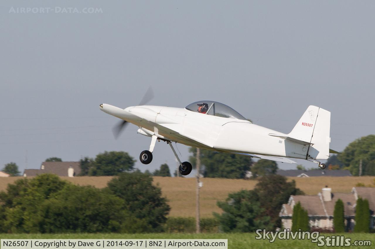 N26507, Vans RV-4 C/N 1958, RV-4 Departing Skydive Chicago.