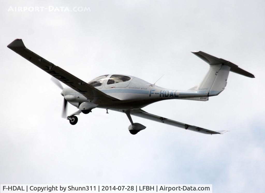 F-HDAL, 2006 Diamond DA-40D Diamond Star C/N D4.224, Climbing after take off from rwy 29