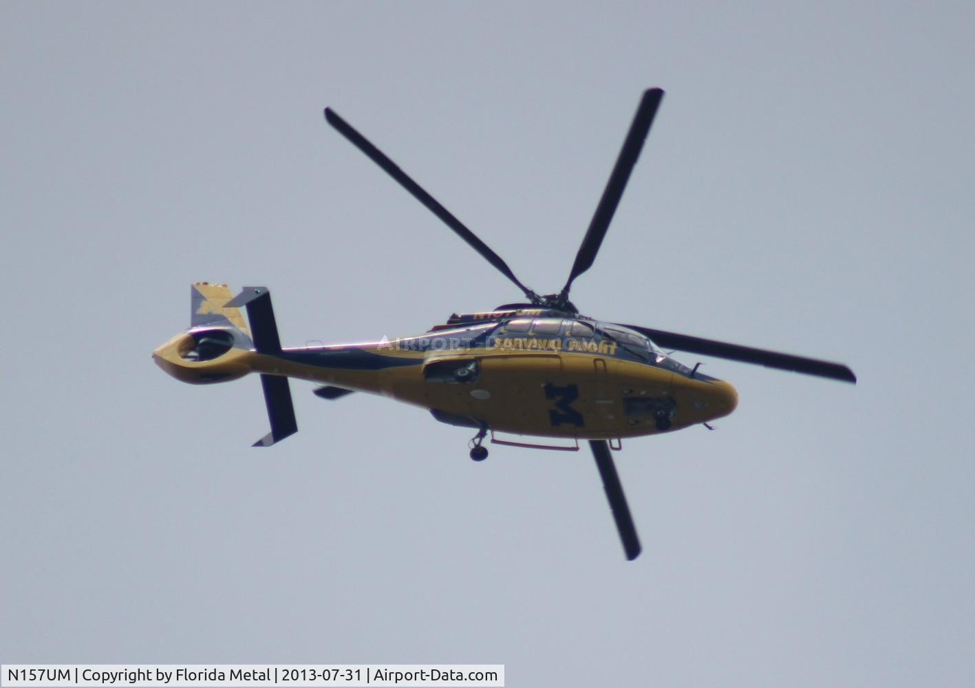 N157UM, 2011 Eurocopter EC-155B-1 C/N 6933, University of Michigan Hospital EC155 departing St. Mary's Hospital Livonia Michigan