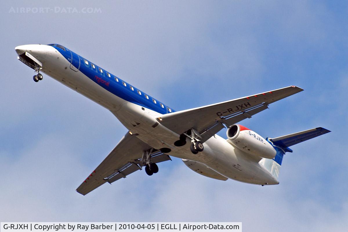 G-RJXH, 2001 Embraer EMB-145EP (ERJ-145EP) C/N 145442, Embraer ERJ-145EP [145442] (bmi Regional) Home~G 05/04/2010. On approach 27R.
