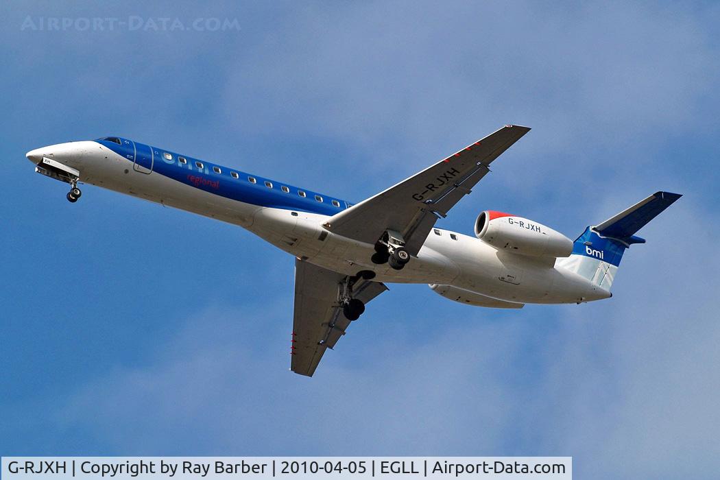 G-RJXH, 2001 Embraer EMB-145EP (ERJ-145EP) C/N 145442, Embraer ERJ-145EP [145442] (bmi Regional) Home~G 05/04/2010. On approach 27R.