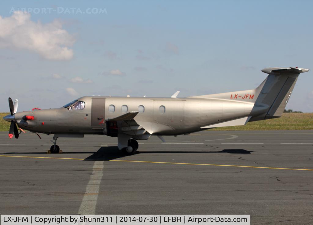LX-JFM, 2007 Pilatus PC-12/47 C/N 812, Parked near the Control Tower...