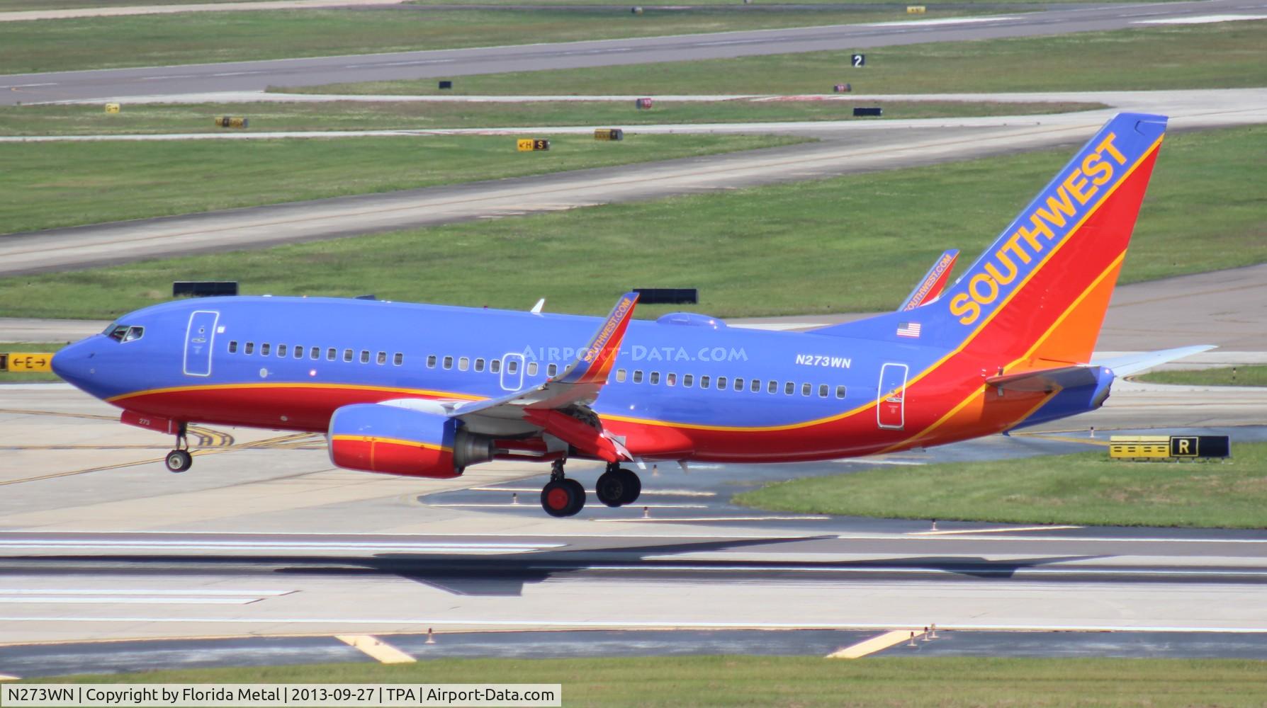 N273WN, 2007 Boeing 737-7H4 C/N 32528, Southwest 737-700