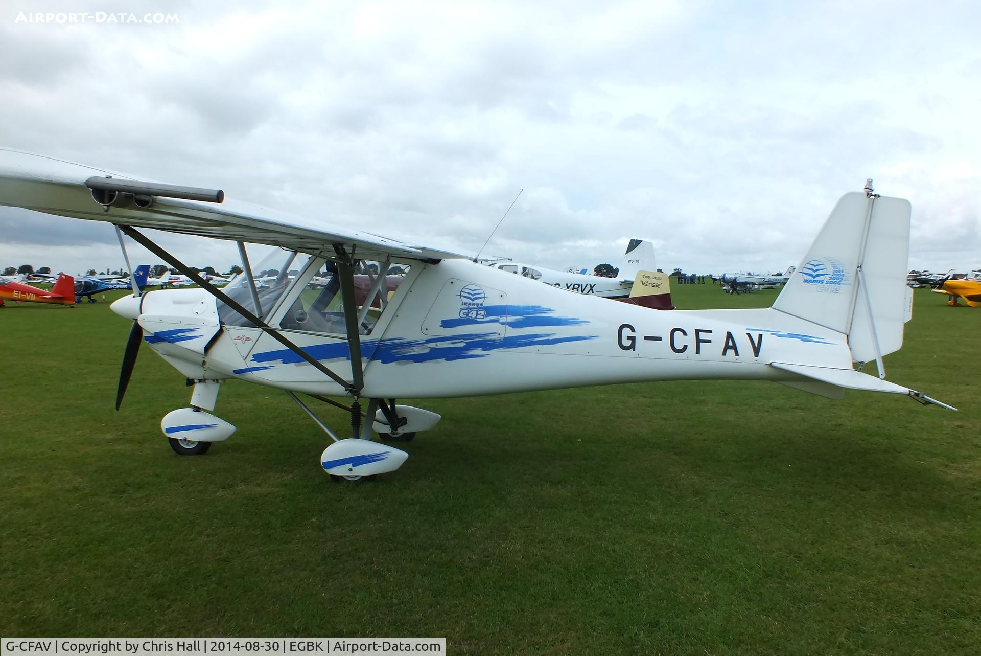 G-CFAV, 2008 Comco Ikarus C42 FB80 C/N 0802-6939, at the LAA Rally 2014, Sywell