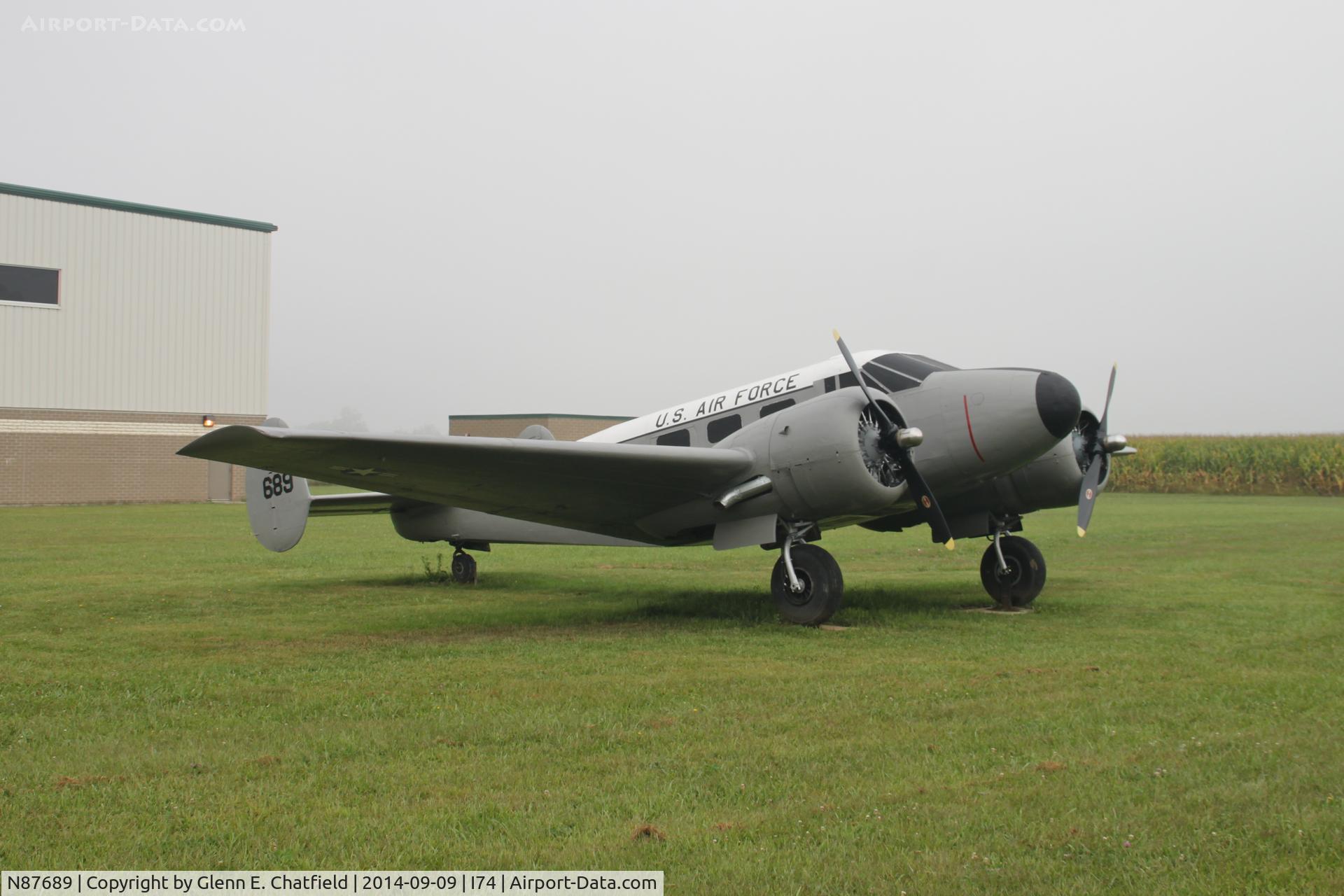 N87689, 1951 Beech C-45H Expeditor C/N AF-276, At the Champaign Aviation Museum