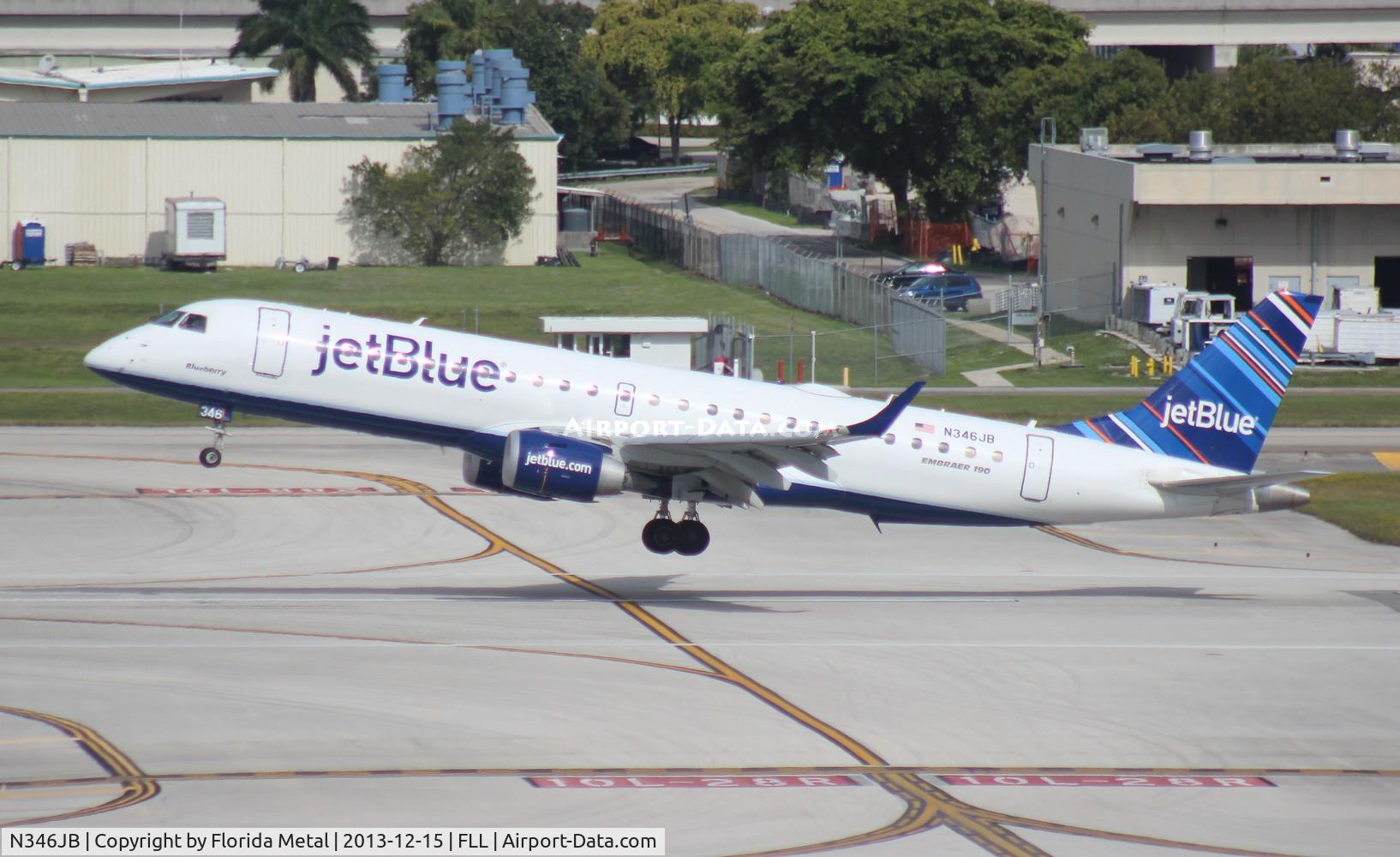 N346JB, 2012 Embraer ERJ-190-100 IGW 190AR C/N 19000504, Jet Blue E190