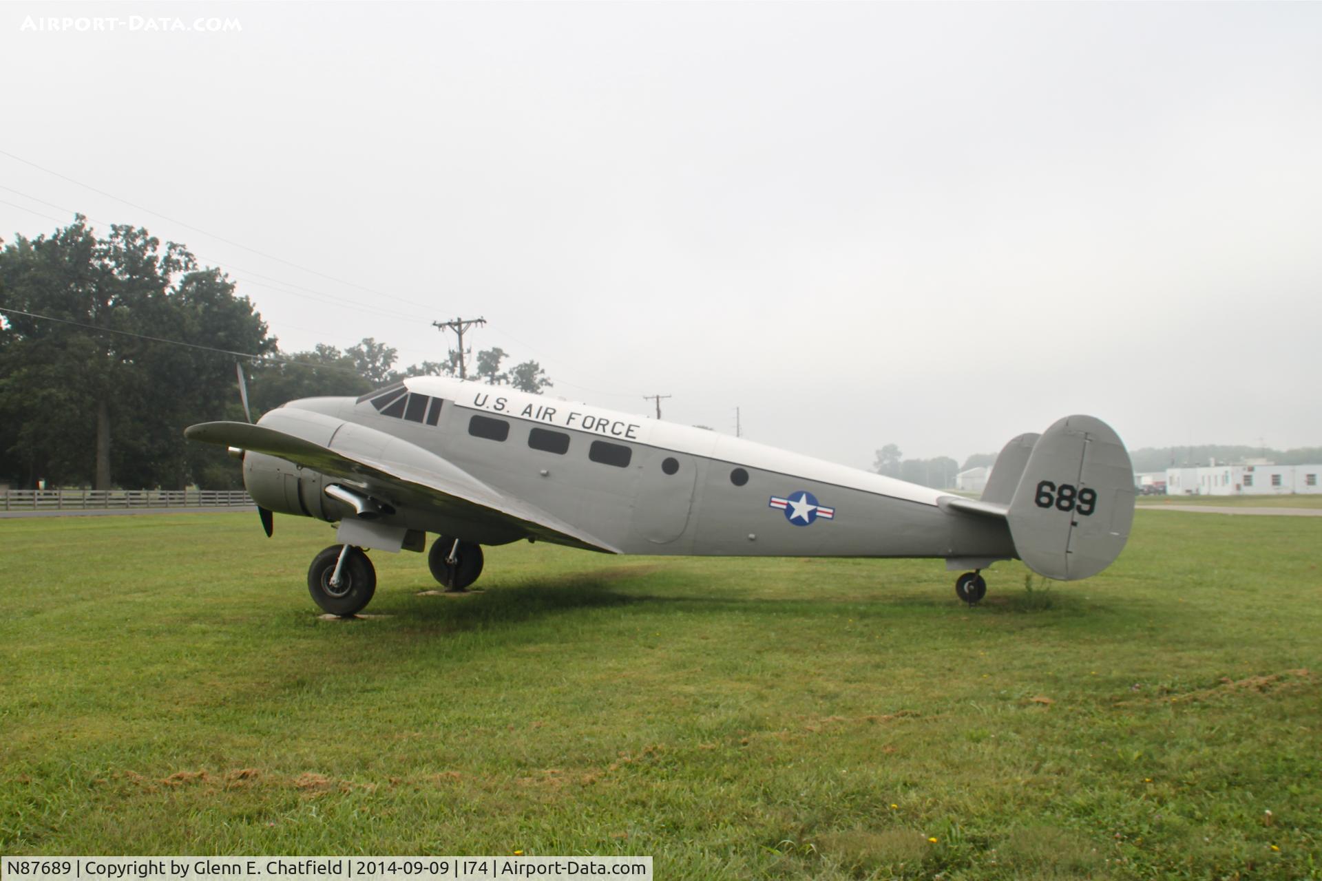 N87689, 1951 Beech C-45H Expeditor C/N AF-276, At the Champaign Aviation Museum
