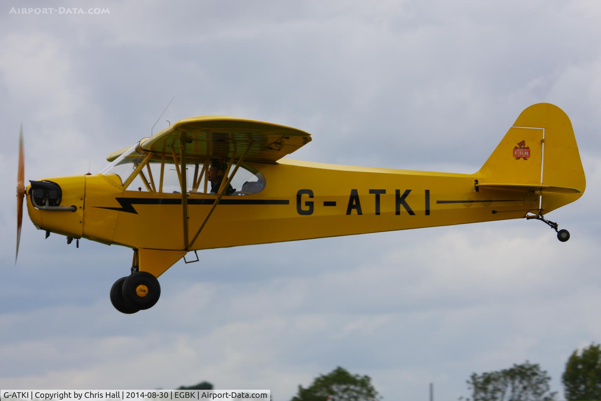 G-ATKI, 1946 Piper J3C-65 Cub Cub C/N 17545, at the LAA Rally 2014, Sywell