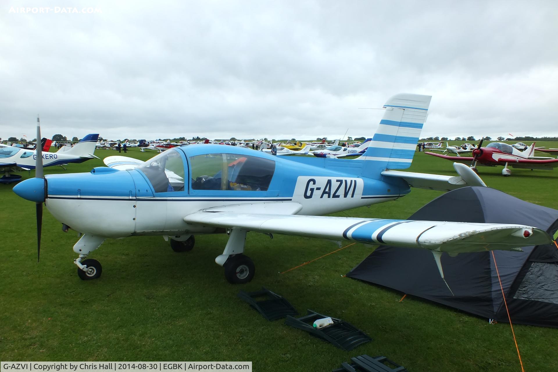 G-AZVI, 1972 Morane-Saulnier MS.892A Rallye Commodore 150 C/N 12039, at the LAA Rally 2014, Sywell