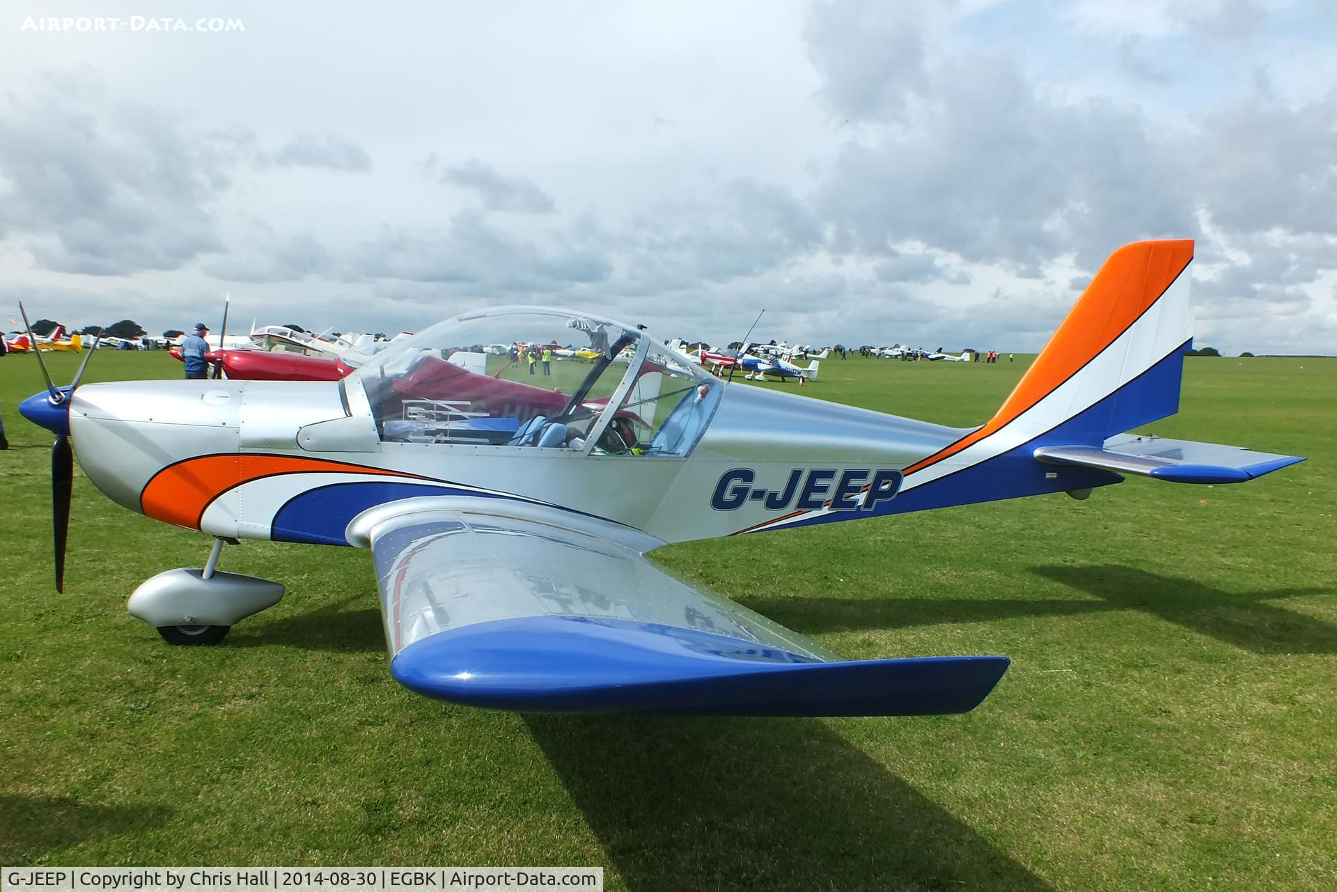 G-JEEP, 2002 Aerotechnik EV-97A Eurostar C/N PFA 315-13888, at the LAA Rally 2014, Sywell
