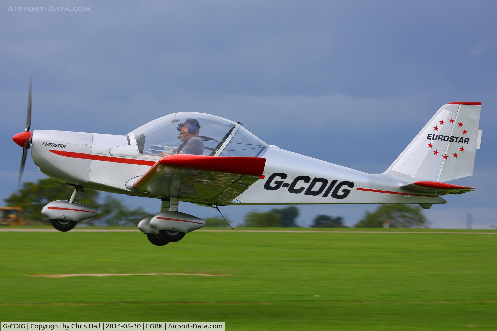 G-CDIG, 2005 Aerotechnik EV-97 Eurostar C/N PFA 315-14353, at the LAA Rally 2014, Sywell