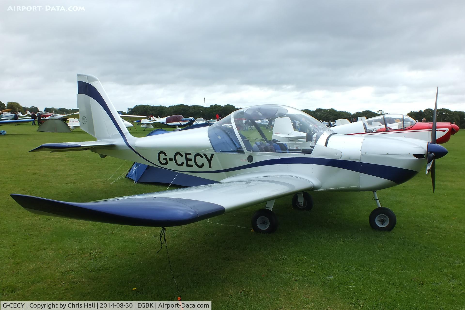 G-CECY, 2006 Aerotechnik EV-97 Eurostar C/N PFA 315-14551, at the LAA Rally 2014, Sywell