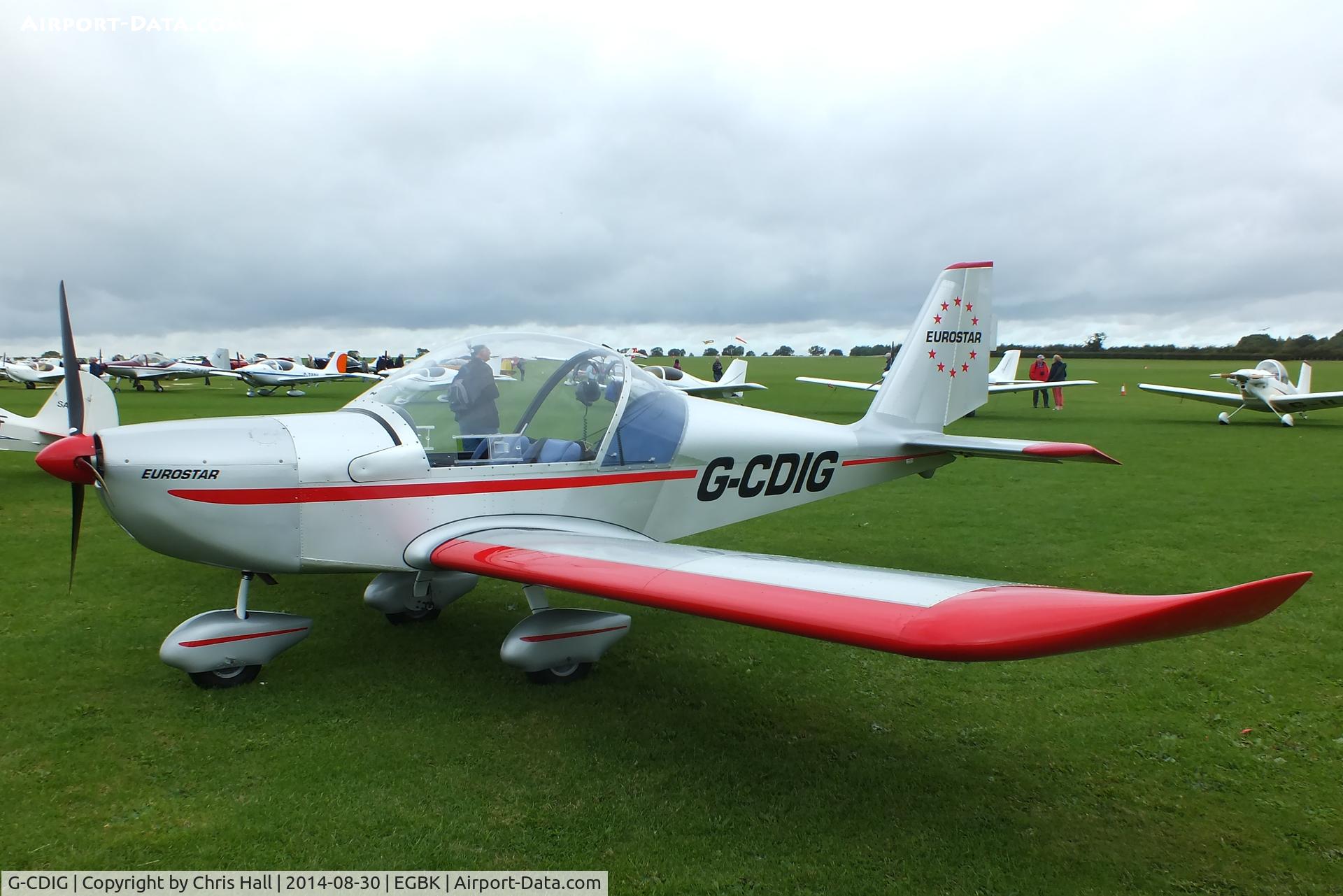 G-CDIG, 2005 Aerotechnik EV-97 Eurostar C/N PFA 315-14353, at the LAA Rally 2014, Sywell