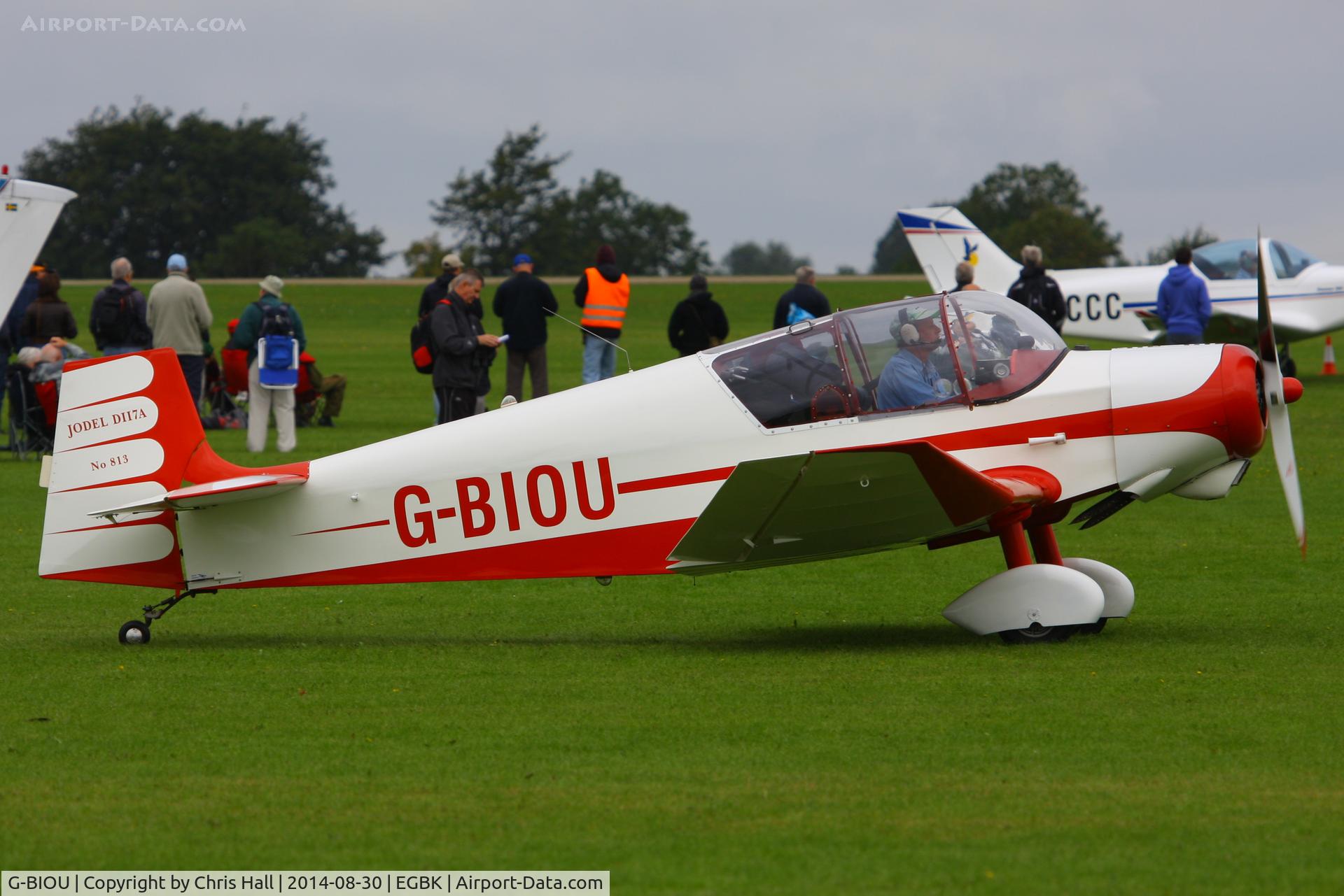 G-BIOU, 1958 Jodel D-117A C/N 813, at the LAA Rally 2014, Sywell