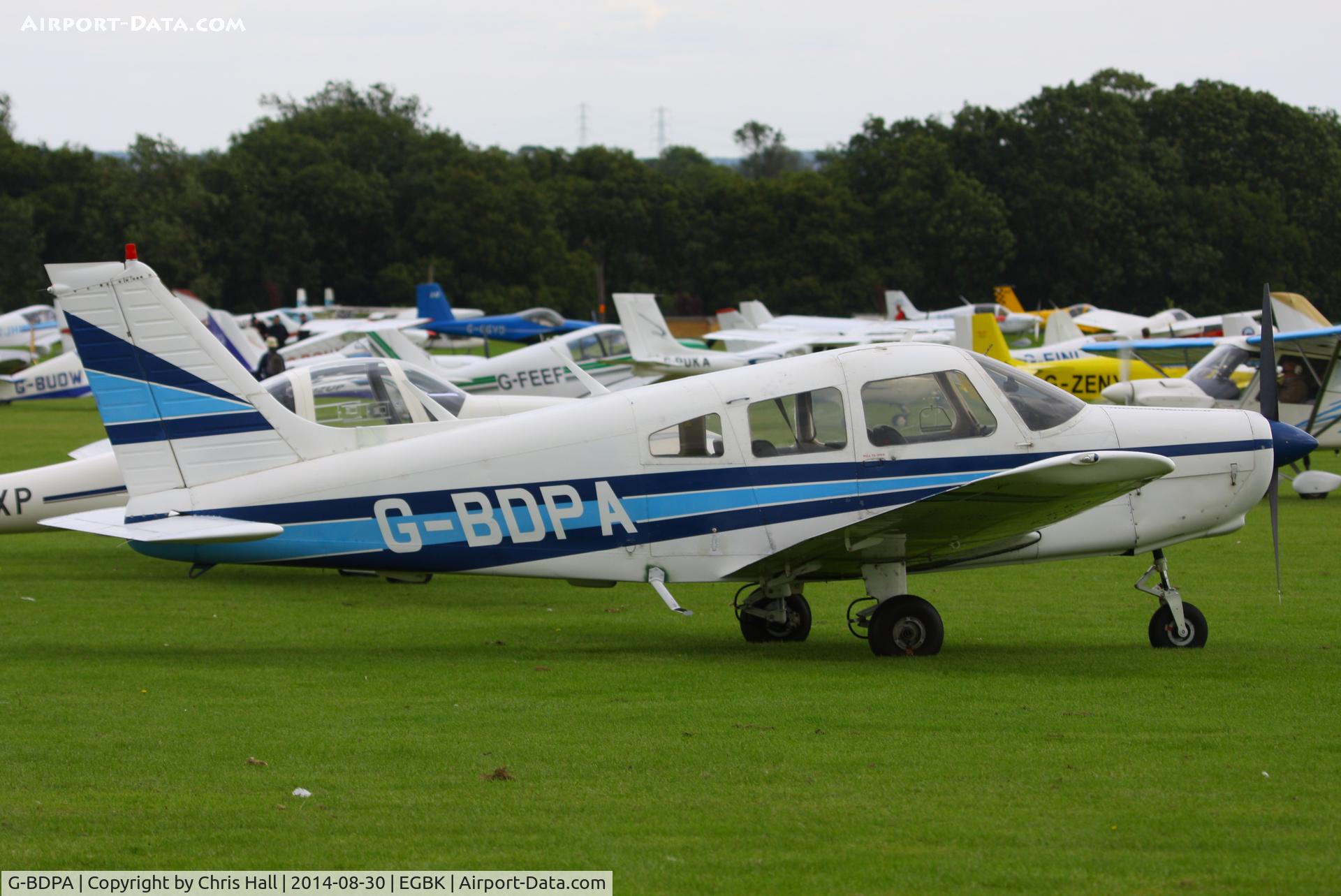 G-BDPA, 1975 Piper PA-28-151 Cherokee Warrior C/N 28-7615033, at the LAA Rally 2014, Sywell