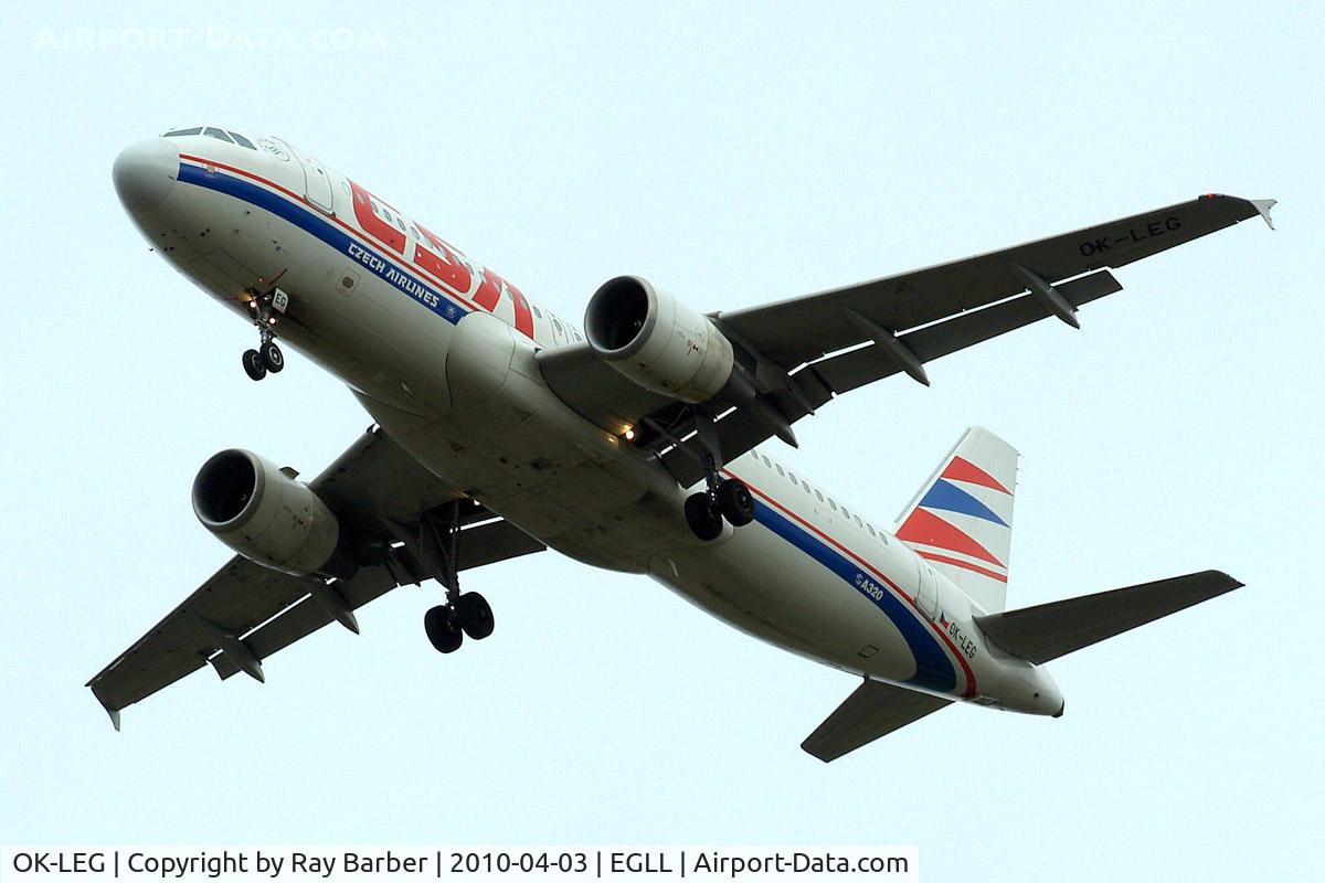 OK-LEG, 2006 Airbus A320-214 C/N 2789, Airbus A320-214 [2789] (CSA Czech Airlines) Home~G 03/04/2010. On approach 27R.