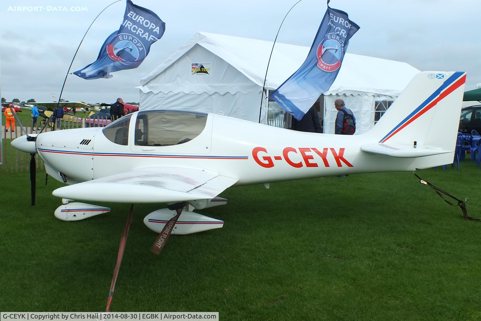 G-CEYK, 2008 Europa XS Tri-Gear C/N PFA 247-14476, at the LAA Rally 2014, Sywell
