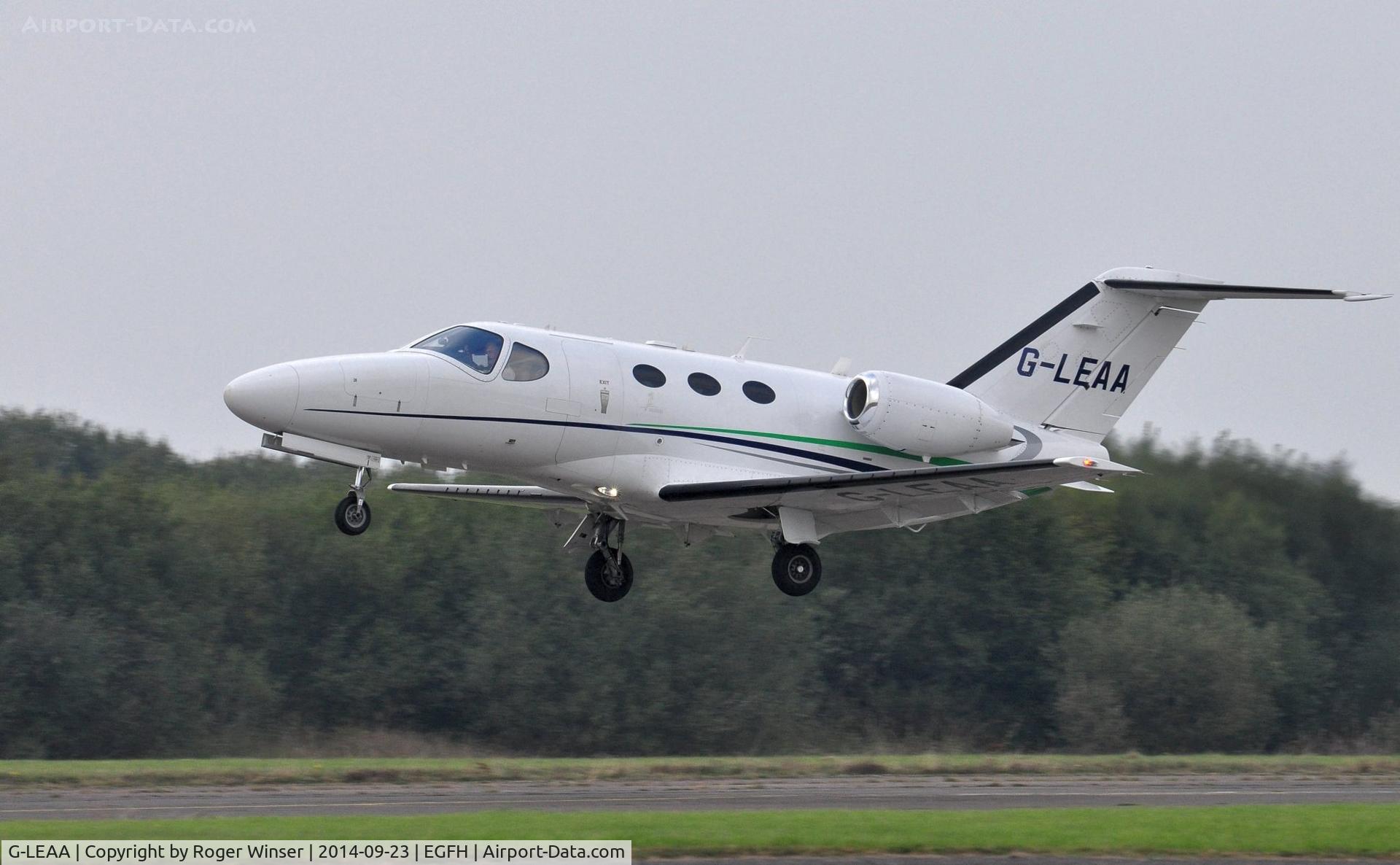 G-LEAA, 2007 Cessna 510 Citation Mustang Citation Mustang C/N 510-0072, Visiting Cessna 510 operated by London Executive Aviation departing Runway 22.