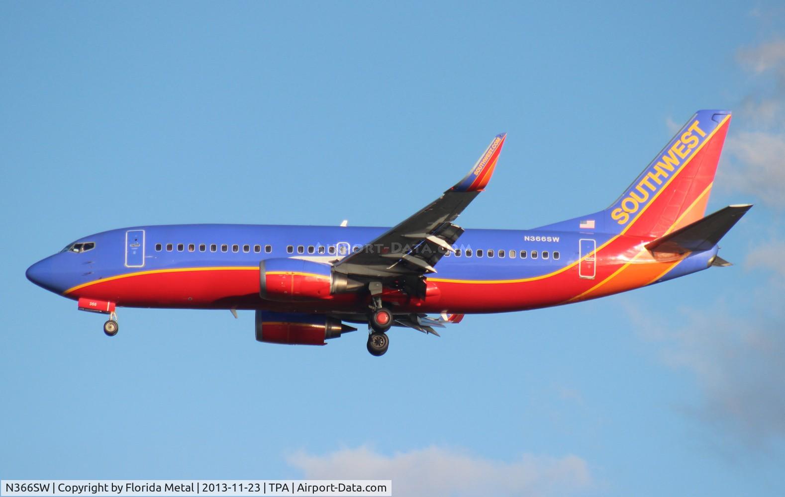 N366SW, 1993 Boeing 737-3H4 C/N 26577, Southwest 737-300